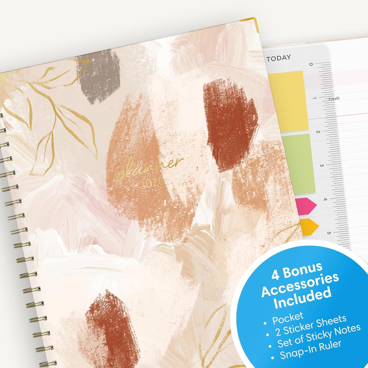 imageBlue Sky 15 Month 2026 Weekly and Monthly Planner Calendar October 2025 December 2026 5quot x 8quot Hard Cover Durable Twin Wire Binding Laminated Tabs Storage Pocket Includes Ruler Sticky Notes ampamp Stickers HenriHenri 2026