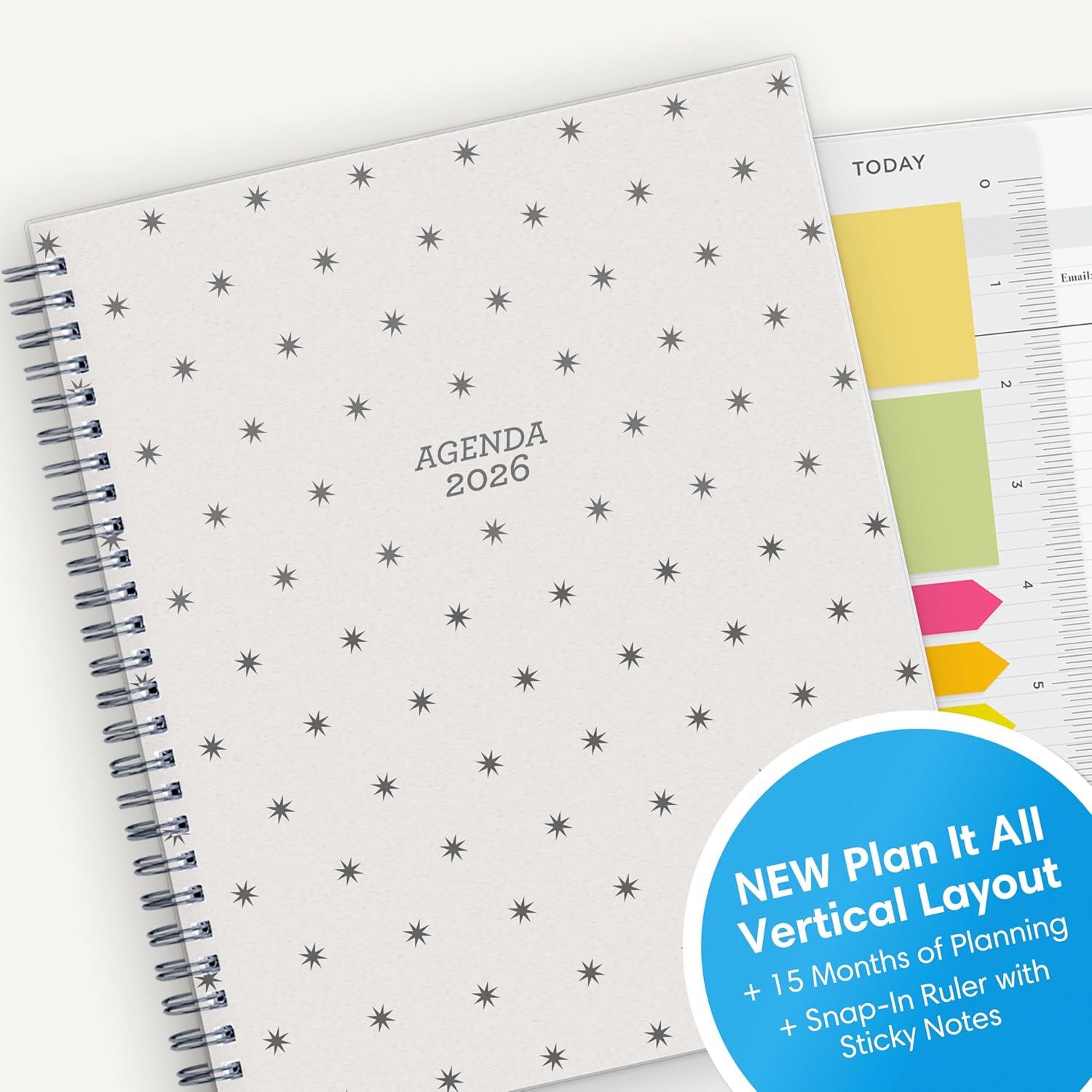 imageBlue Sky 15 Month 2026 Weekly and Monthly Planner Calendar October 2025 December 2026 7quot x 9quot Flexible Cover Durable Twin Wire Binding Laminated Tabs Includes Ruler ampamp Sticky Notes WrenParisa 2026