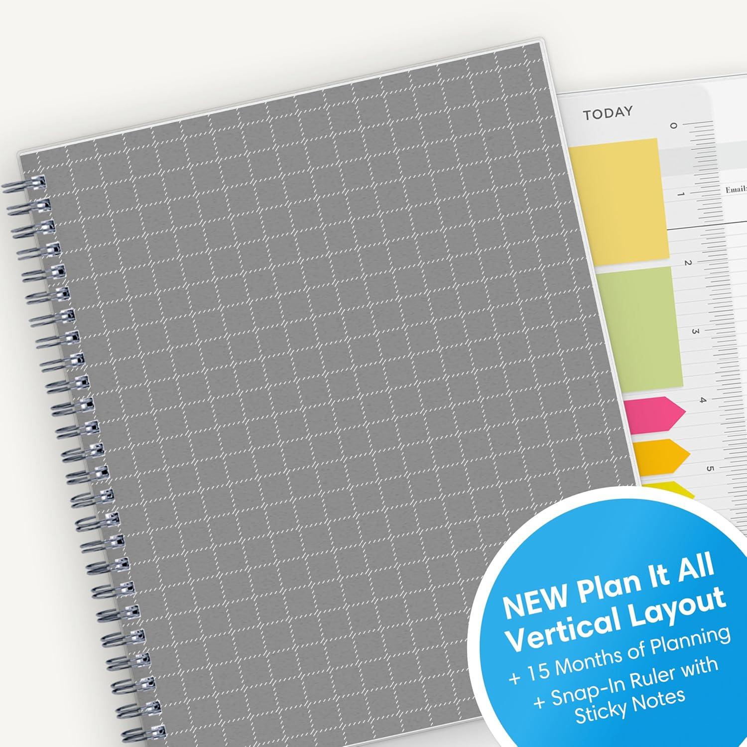 imageBlue Sky 15 Month 2026 Weekly and Monthly Planner Calendar October 2025 December 2026 7quot x 9quot Flexible Cover Durable Twin Wire Binding Laminated Tabs Includes Ruler ampamp Sticky Notes WrenAiden Dark 2026