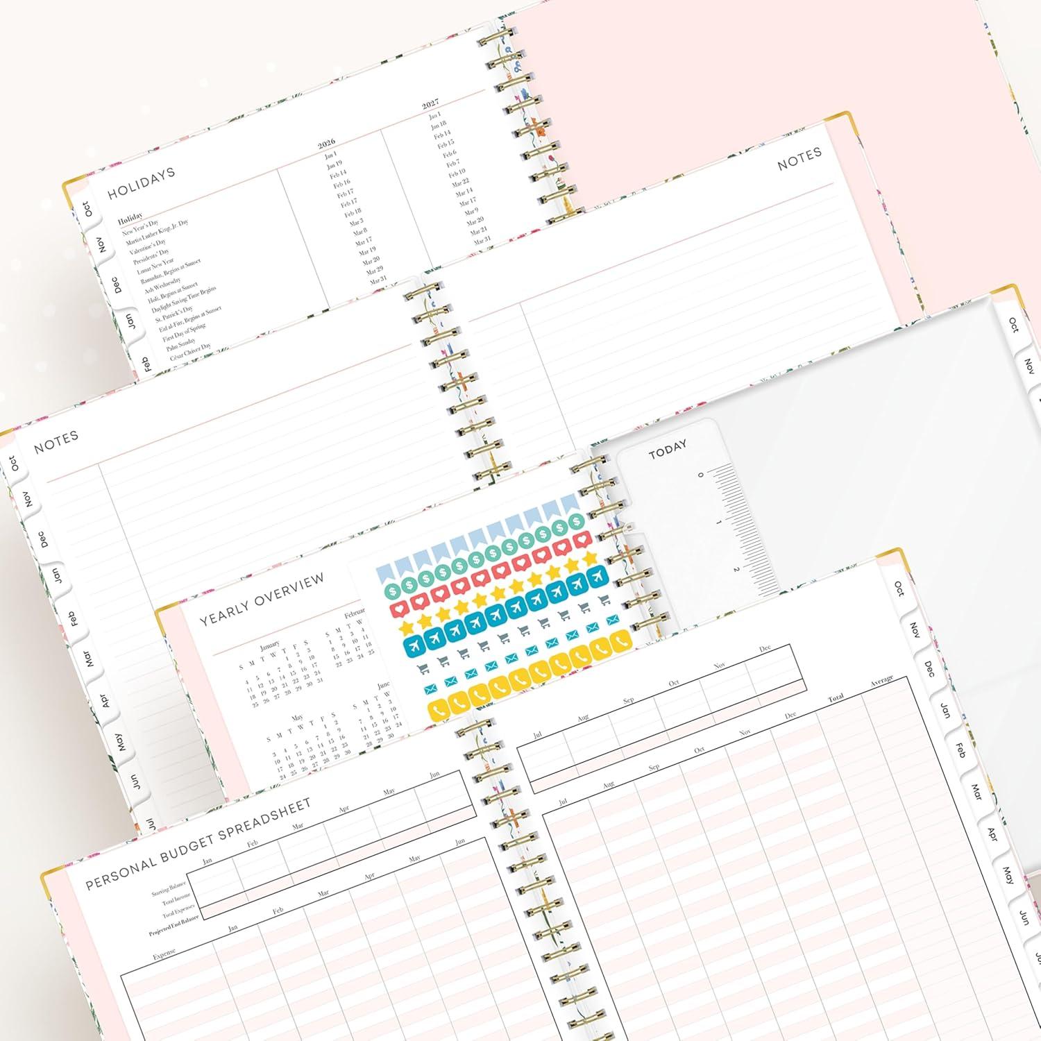 imageBlue Sky 15 Month 2026 Weekly and Monthly Planner Calendar October 2025 December 2026 85quot x 11quot Hard Cover Durable Twin Wire Binding Laminated Tabs Storage Pocket Includes Ruler Sticky Notes ampamp Stickers LondonberryLondonberry 2026