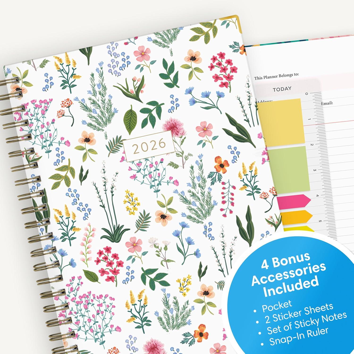 imageBlue Sky 15 Month 2026 Weekly and Monthly Planner Calendar October 2025 December 2026 85quot x 11quot Hard Cover Durable Twin Wire Binding Laminated Tabs Storage Pocket Includes Ruler Sticky Notes ampamp Stickers LondonberryLondonberry 2026