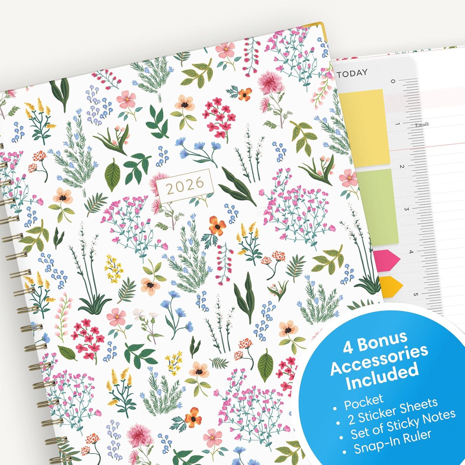 imageBlue Sky 15 Month 2026 Weekly and Monthly Planner Calendar October 2025 December 2026 85quot x 11quot Hard Cover Durable Twin Wire Binding Laminated Tabs Storage Pocket Includes Ruler Sticky Notes ampamp Stickers LondonberryLondonberry 2026