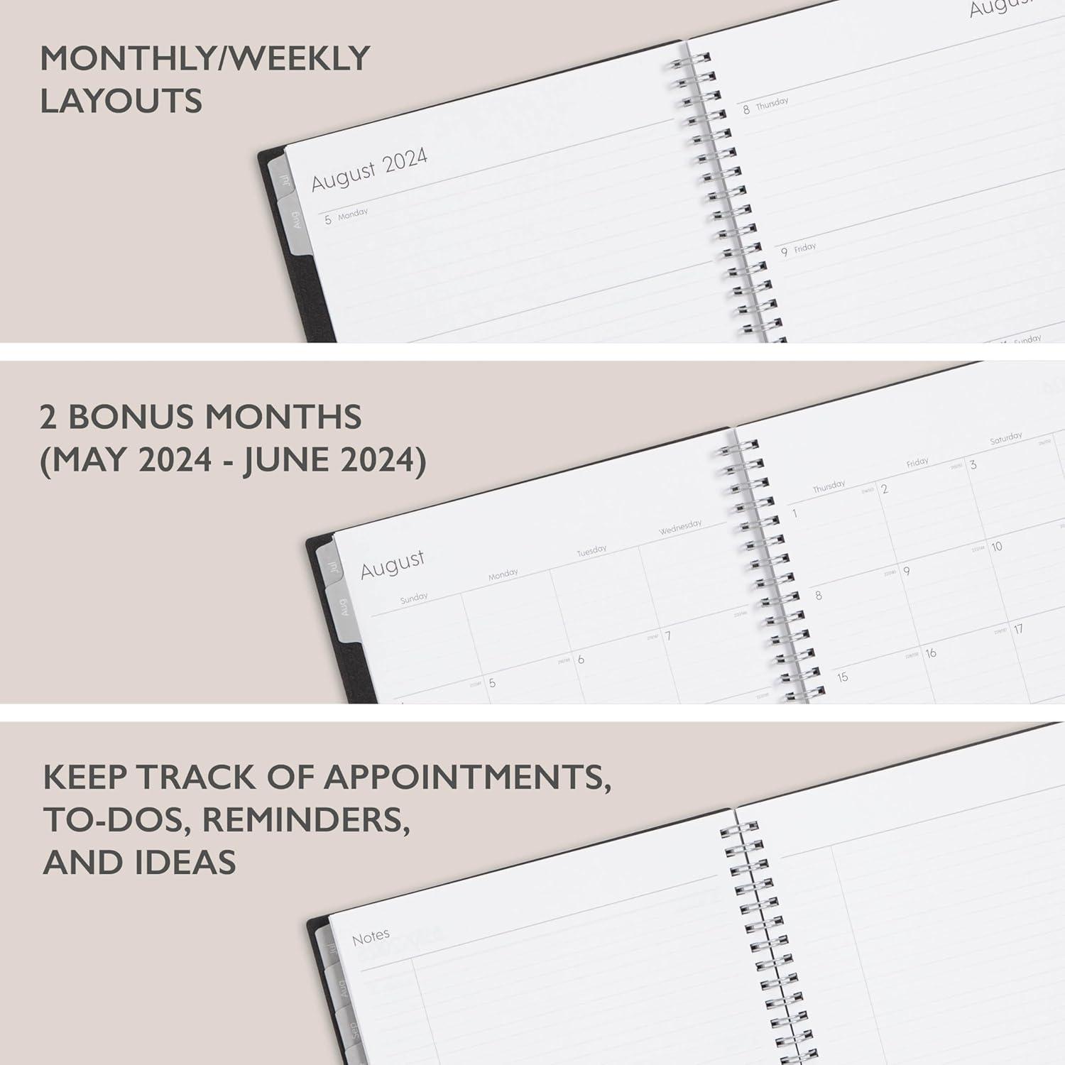 imageBlue Sky 20252026 Weekly and Monthly Academic Year Planner Calendar July June 85quot x 11quot Flexible Cover Wirebound Laminated Tabs Storage Pocket Enterprise Enterprise 20252026 85quot x 11quotEnterprise 20242025