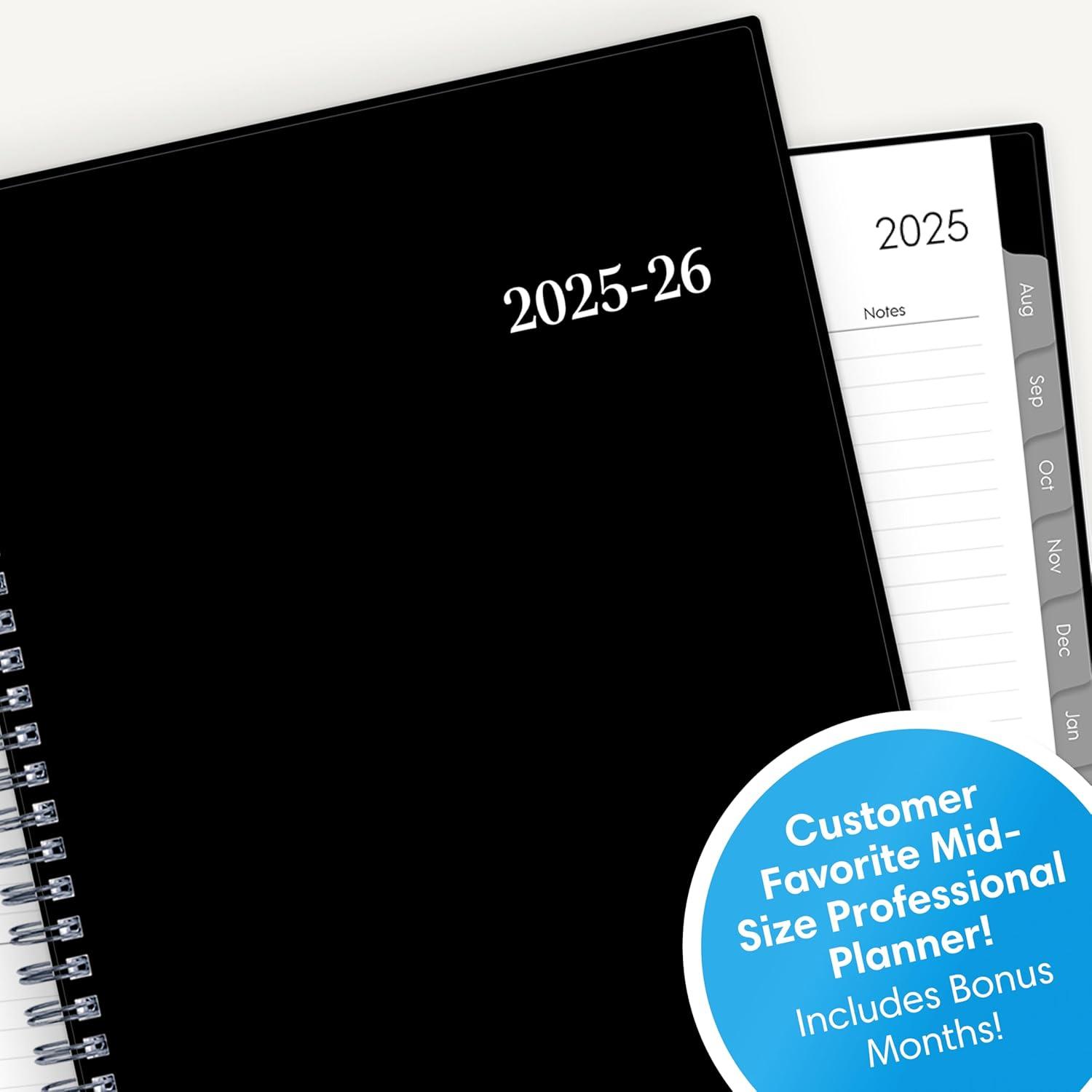 imageBlue Sky 20252026 Weekly and Monthly Academic Year Planner Calendar July June 85quot x 11quot Flexible Cover Wirebound Laminated Tabs Storage Pocket Enterprise Enterprise 20252026 85quot x 11quotEnterprise 20252026