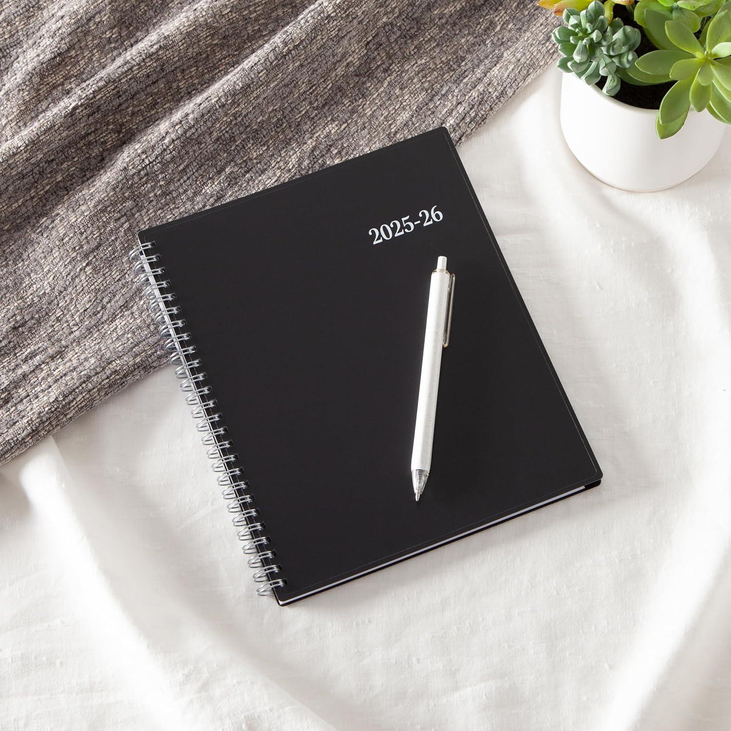 imageBlue Sky 20252026 Weekly and Monthly Academic Year Planner Calendar July June 85quot x 11quot Flexible Cover Wirebound Laminated Tabs Storage Pocket Enterprise Enterprise 20252026 85quot x 11quotEnterprise 20252026