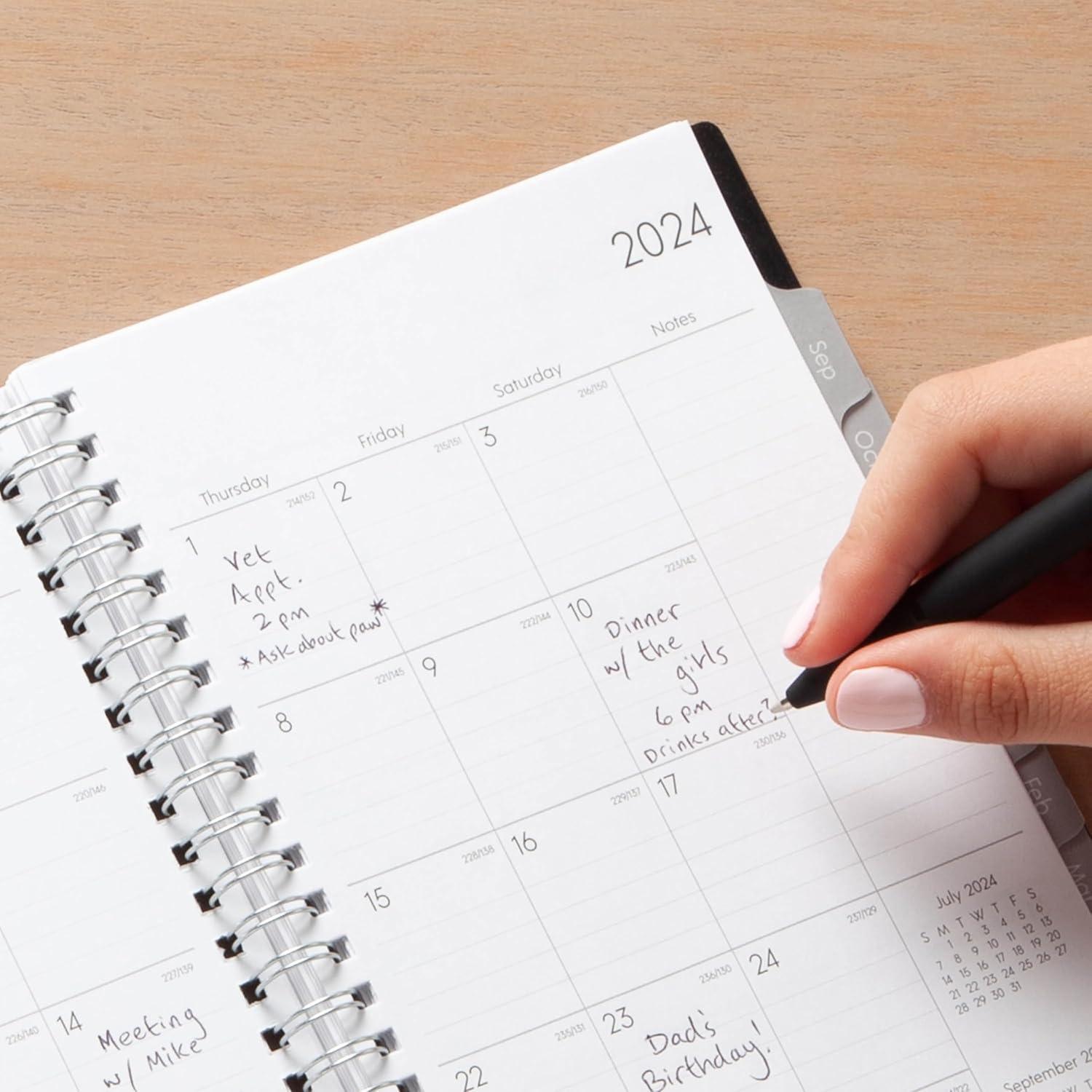 imageBlue Sky 20252026 Weekly and Monthly Academic Year Planner Calendar July June 85quot x 11quot Flexible Cover Wirebound Laminated Tabs Storage Pocket Enterprise Enterprise 20252026 85quot x 11quotEnterprise 20242025