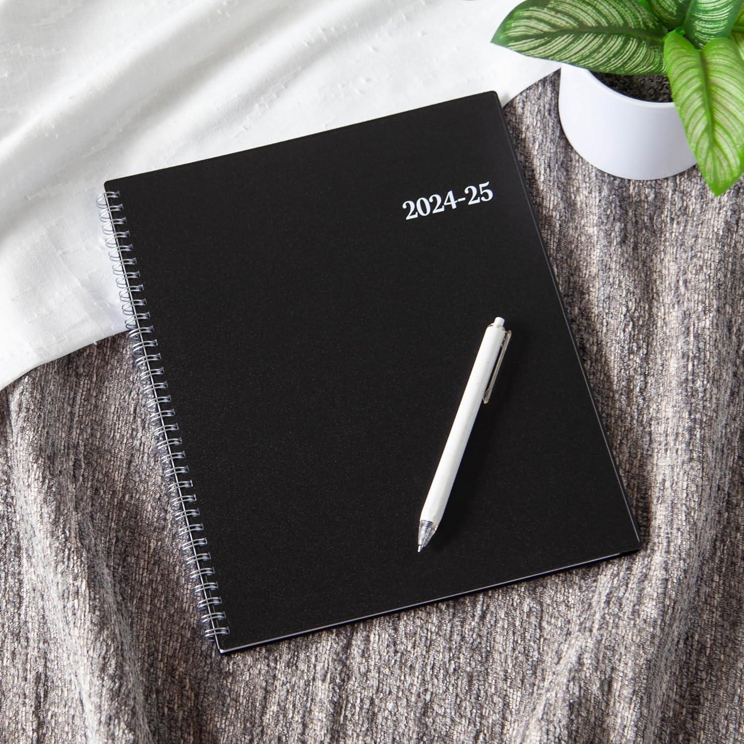 imageBlue Sky 20252026 Weekly and Monthly Academic Year Planner Calendar July June 85quot x 11quot Flexible Cover Wirebound Laminated Tabs Storage Pocket Enterprise Enterprise 20252026 85quot x 11quotEnterprise 20242025