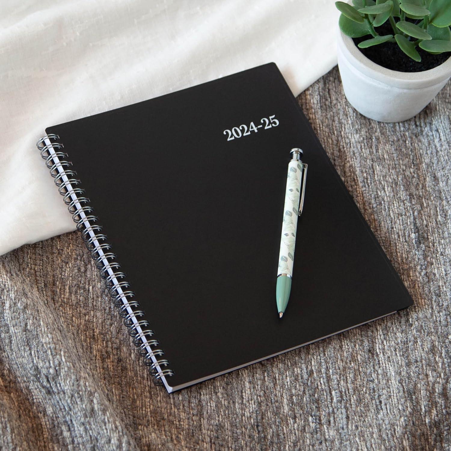 imageBlue Sky 20252026 Weekly and Monthly Academic Year Planner Calendar July June 85quot x 11quot Flexible Cover Wirebound Laminated Tabs Storage Pocket Enterprise Enterprise 20252026 85quot x 11quotEnterprise 20242025