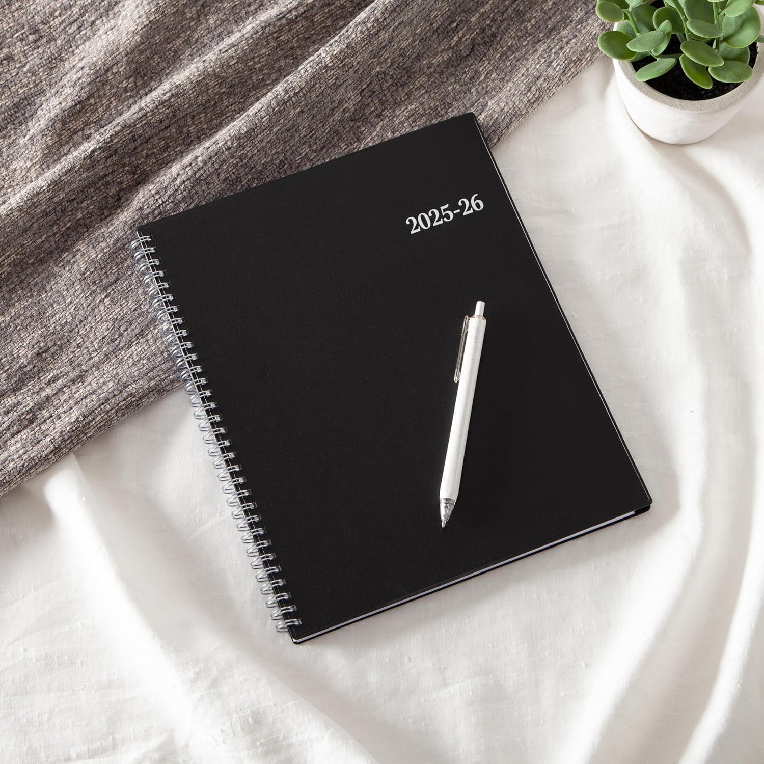 imageBlue Sky 20252026 Weekly and Monthly Academic Year Planner Calendar July June 85quot x 11quot Flexible Cover Wirebound Laminated Tabs Storage Pocket Enterprise Enterprise 20252026 85quot x 11quotEnterprise 20252026