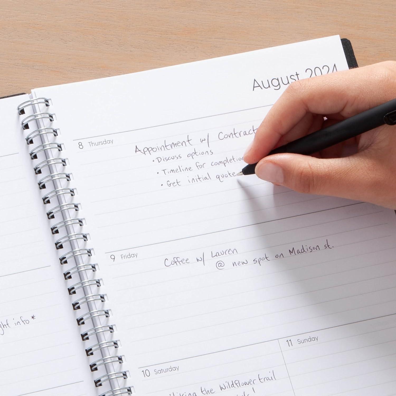 imageBlue Sky 20252026 Weekly and Monthly Academic Year Planner Calendar July June 85quot x 11quot Flexible Cover Wirebound Laminated Tabs Storage Pocket Enterprise Enterprise 20252026 85quot x 11quotEnterprise 20242025