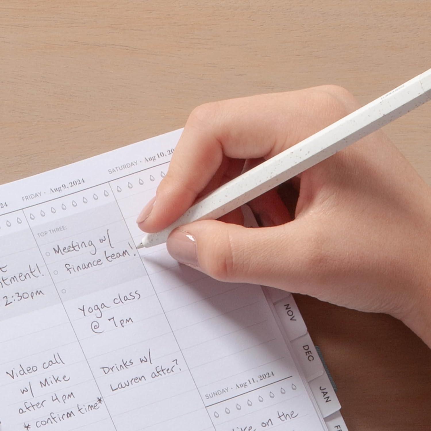 imageBlue Sky 20252026 Weekly and Monthly Academic Year Planner Calendar July 2025 June 2026 5quot x 8quot Faux Leather Cover Wirebound Storage Pocket Laminated Tabs Imperial RoseBlue Haze 20242025