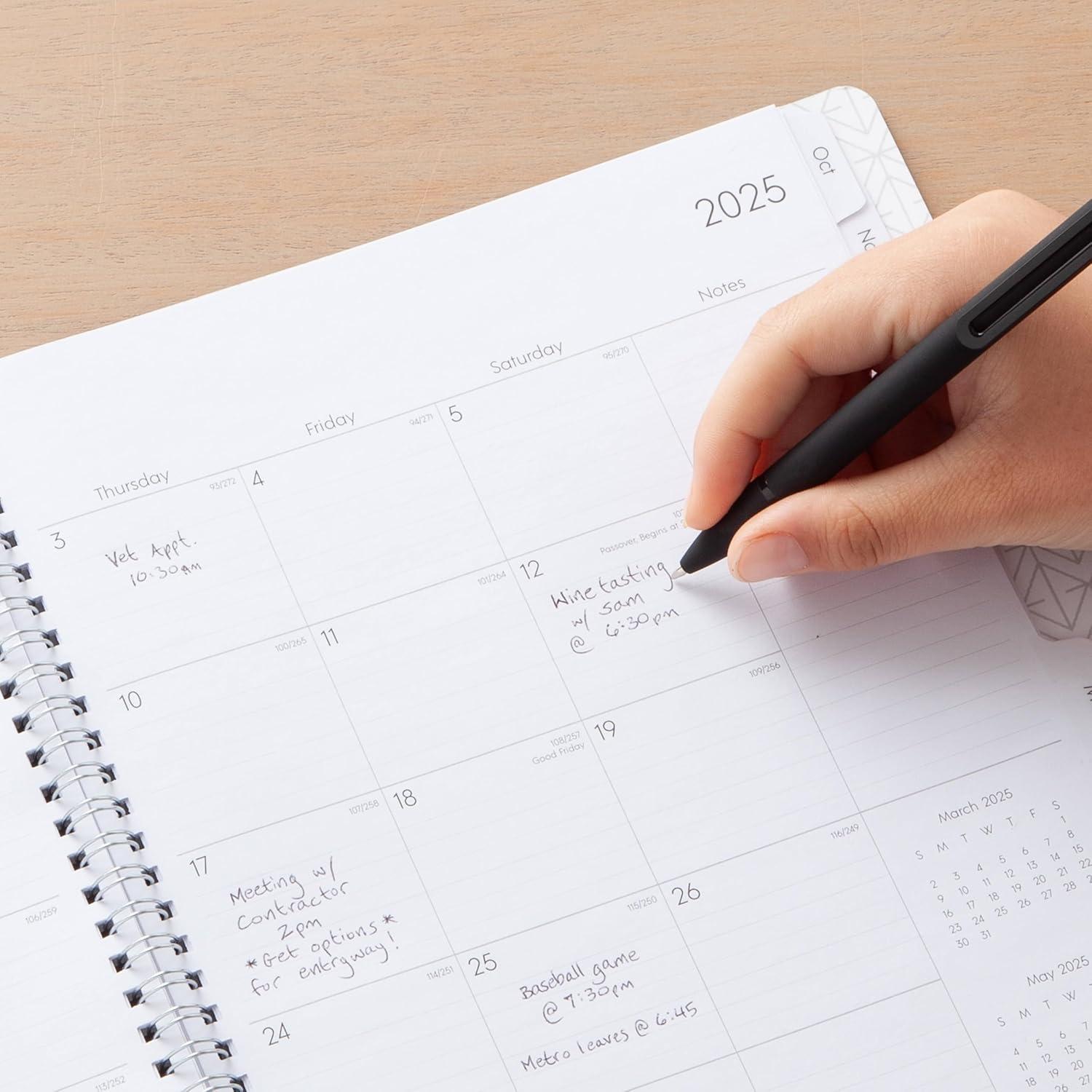 imageBlue Sky 2026 15Month Monthly Planner Calendar October 2025 December 2026 8 x 10 Durable Faux Leather Cover Laminated Tabs Concealed Wirebound Storage Pocket EnterpriseEnterprise 2025