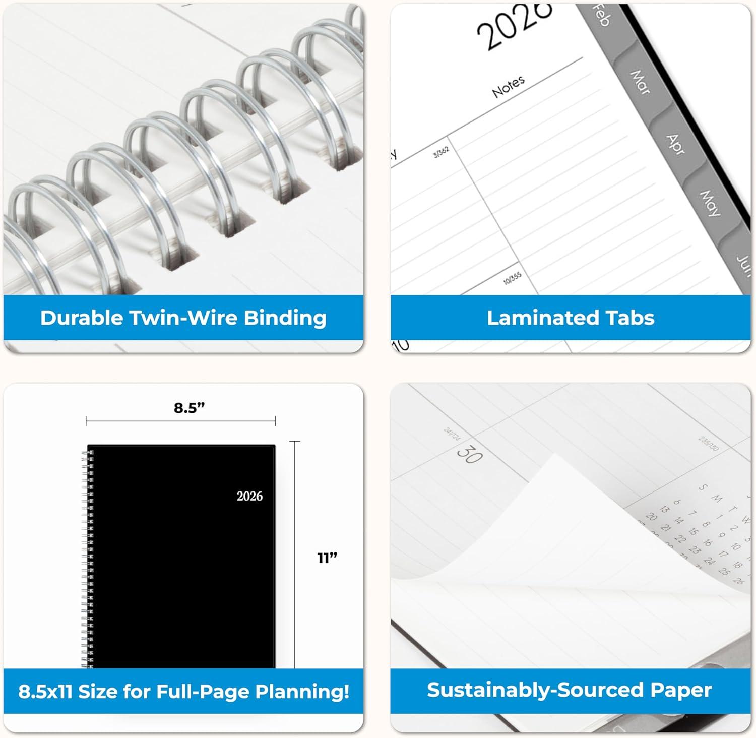 imageBlue Sky 2026 15Month Weekly and Monthly Mini Planner Calendar Includes October 2025 December 2026 3625quot x 6125quot Flexible Cover Wirebound Laminated Tabs EnterpriseEnterprise 2026