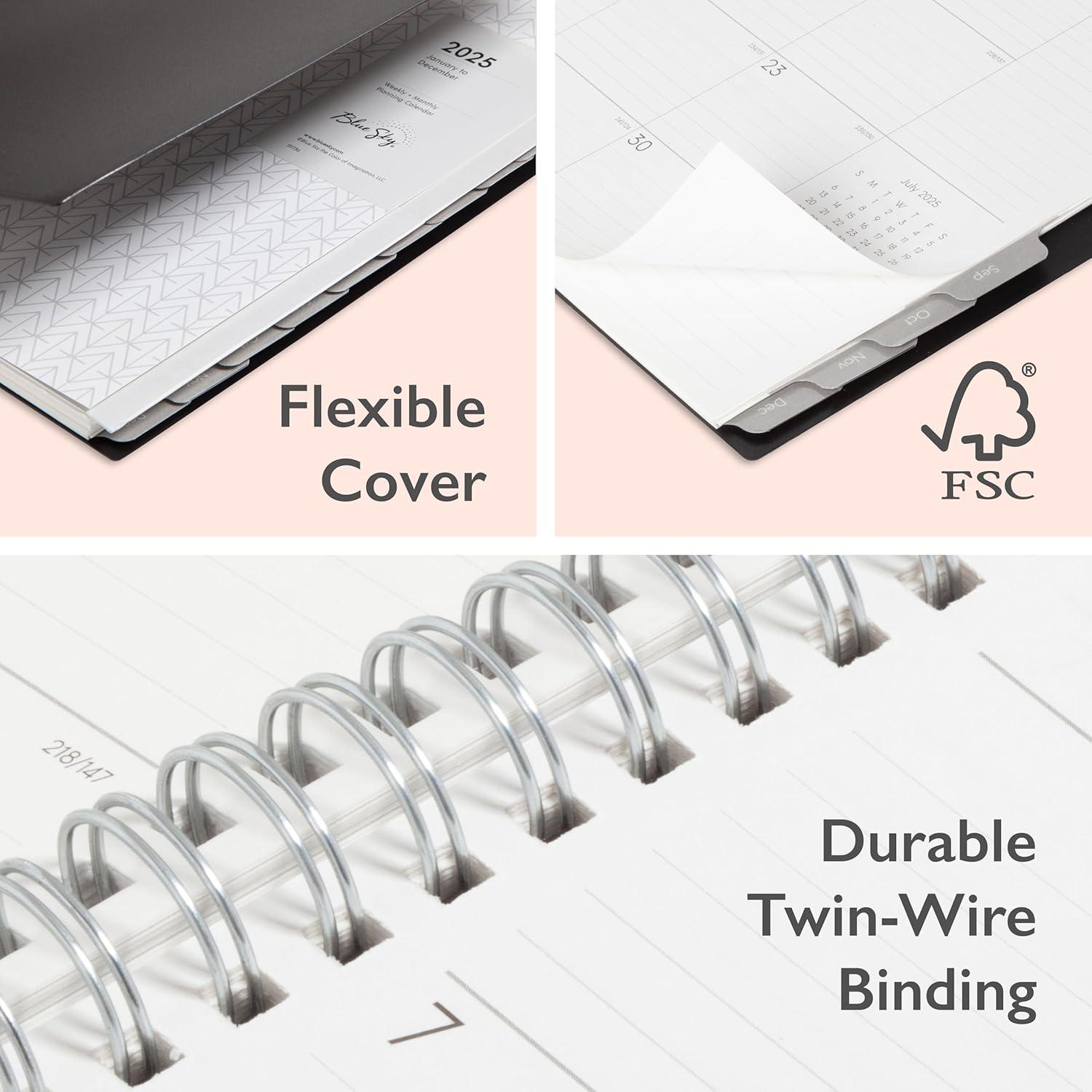 imageBlue Sky 2026 15Month Weekly and Monthly Mini Planner Calendar Includes October 2025 December 2026 3625quot x 6125quot Flexible Cover Wirebound Laminated Tabs EnterpriseEnterprise 2025