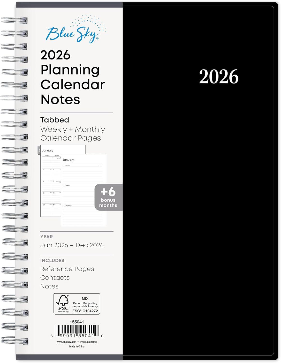 imageBlue Sky 2026 15Month Weekly and Monthly Mini Planner Calendar Includes October 2025 December 2026 3625quot x 6125quot Flexible Cover Wirebound Laminated Tabs EnterpriseEnterprise 2026