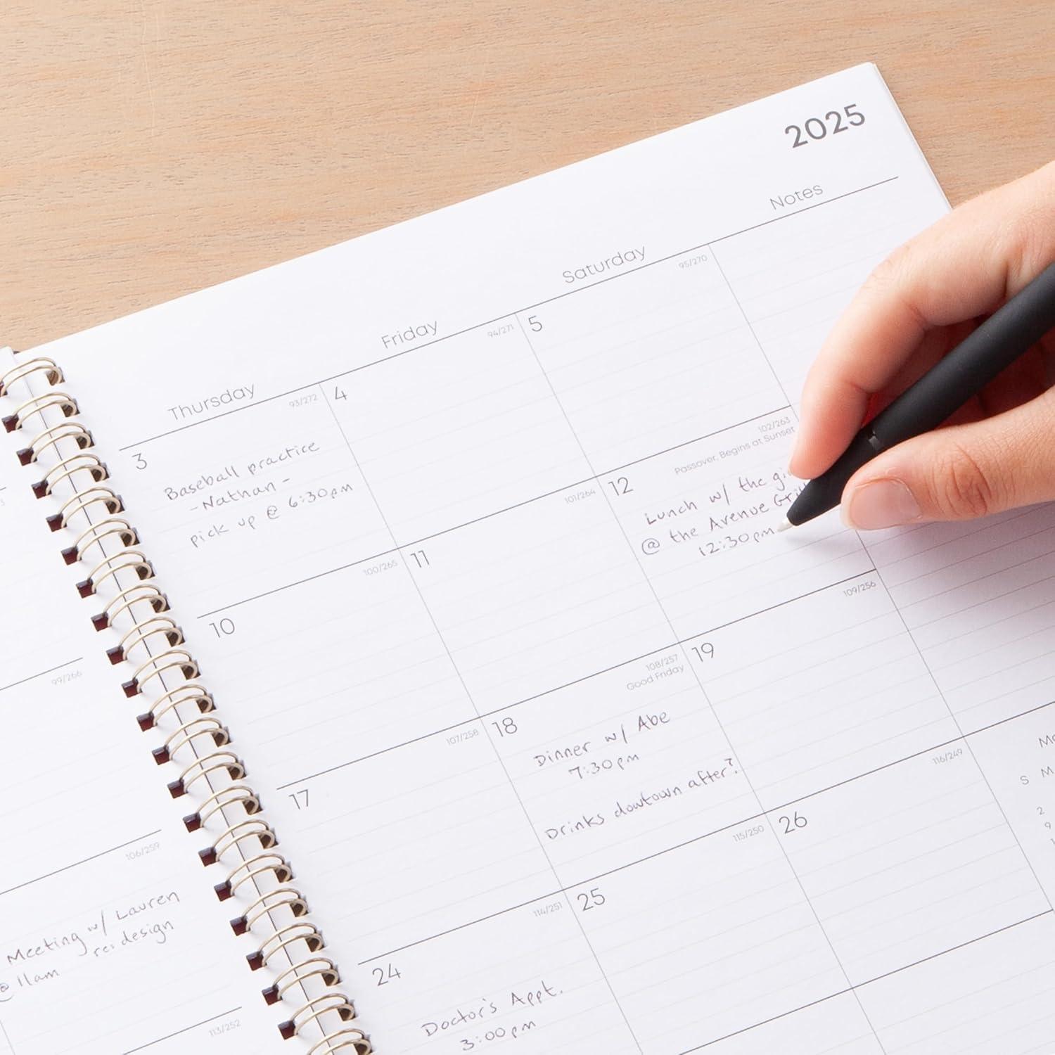 imageBlue Sky 2026 Monthly Planner Calendar January 2026 December 2026 8quot x 10quot Clear Pocket Cover Laminated Tabs Durable Twin Wire Binding Baccara DarkBaccara Dark 2025