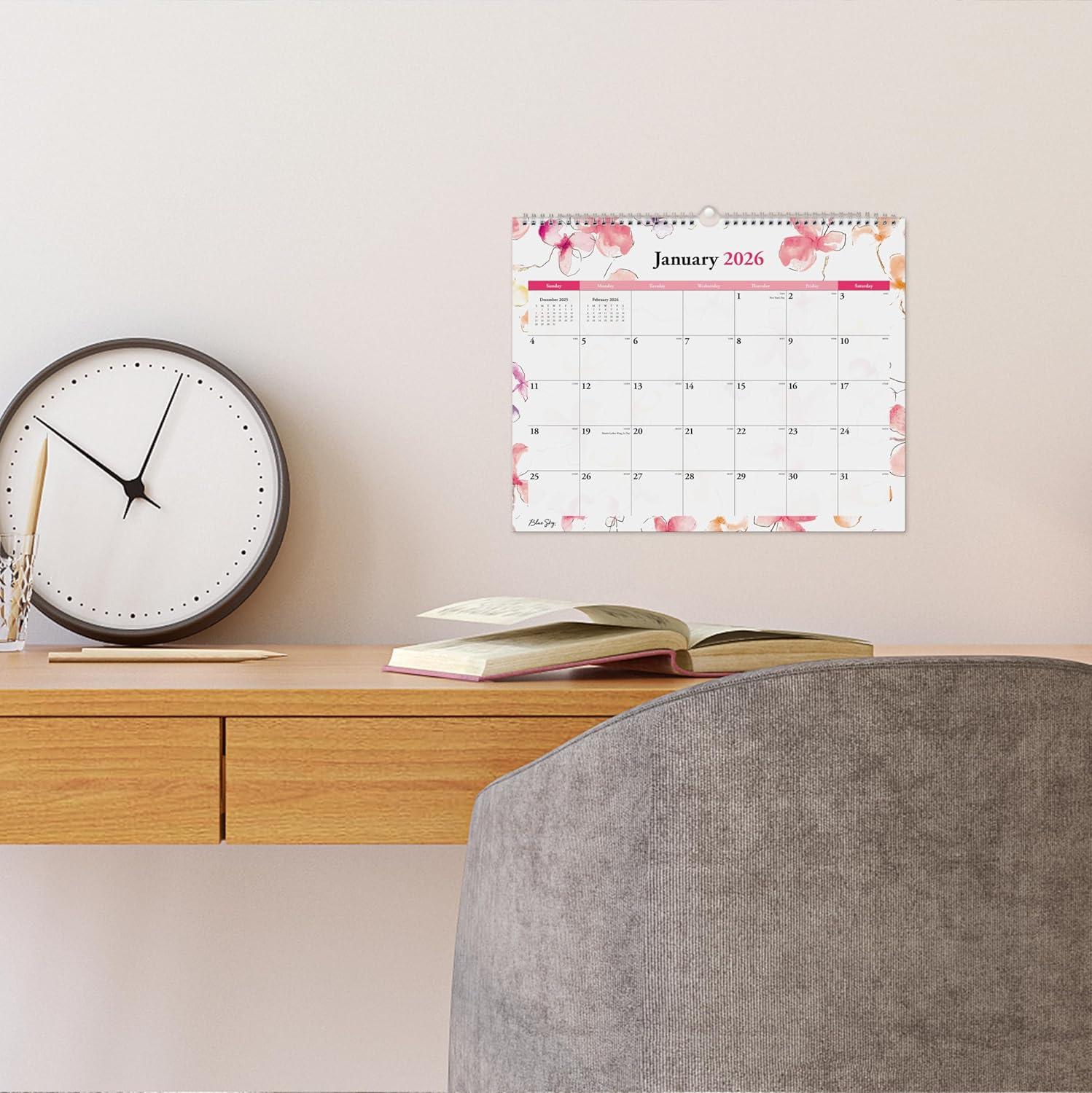 imageBlue Sky 2026 Monthly Wall Calendar January 2026 December 2026 Durable Twin Wire Binding 15quot x 12quot Perfect For Home Office And Classrooms Lindley MultiLindley Multi 2026