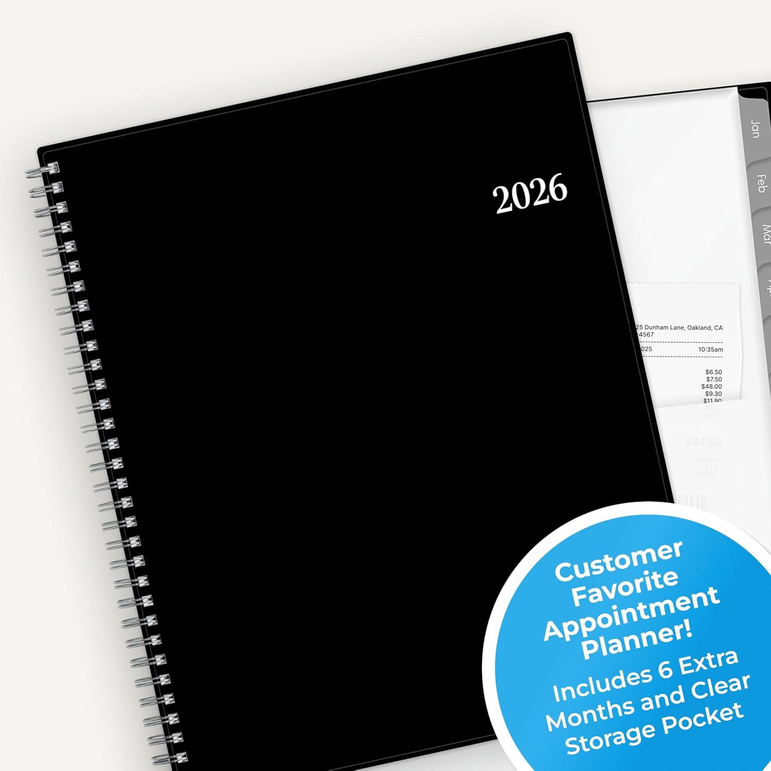 imageBlue Sky 2026 Weekly and Monthly Appointment Planner Calendar January 2026 December 2026 85quot x 11quot With 15Minute Blocks Flexible Cover Wirebound Laminated Tabs Storage Pocket EnterpriseEnterprise 2026