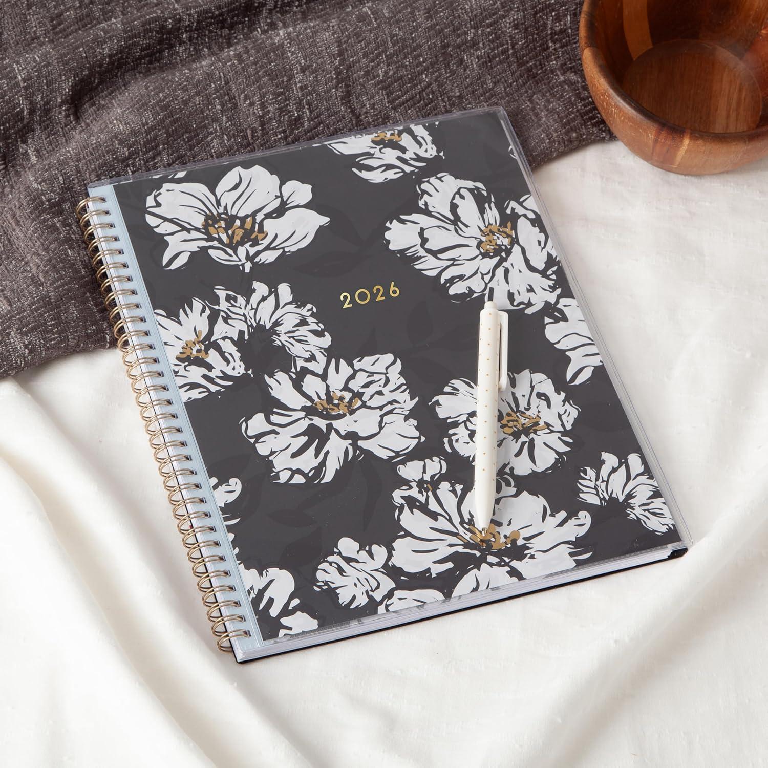 imageBlue Sky 2026 Weekly and Monthly Planner Calendar January 2026 December 2026 5quot x 8quot Clear Pocket Cover Laminated Tabs Durable Twin Wire Binding Baccara DarkBaccara Dark 2026