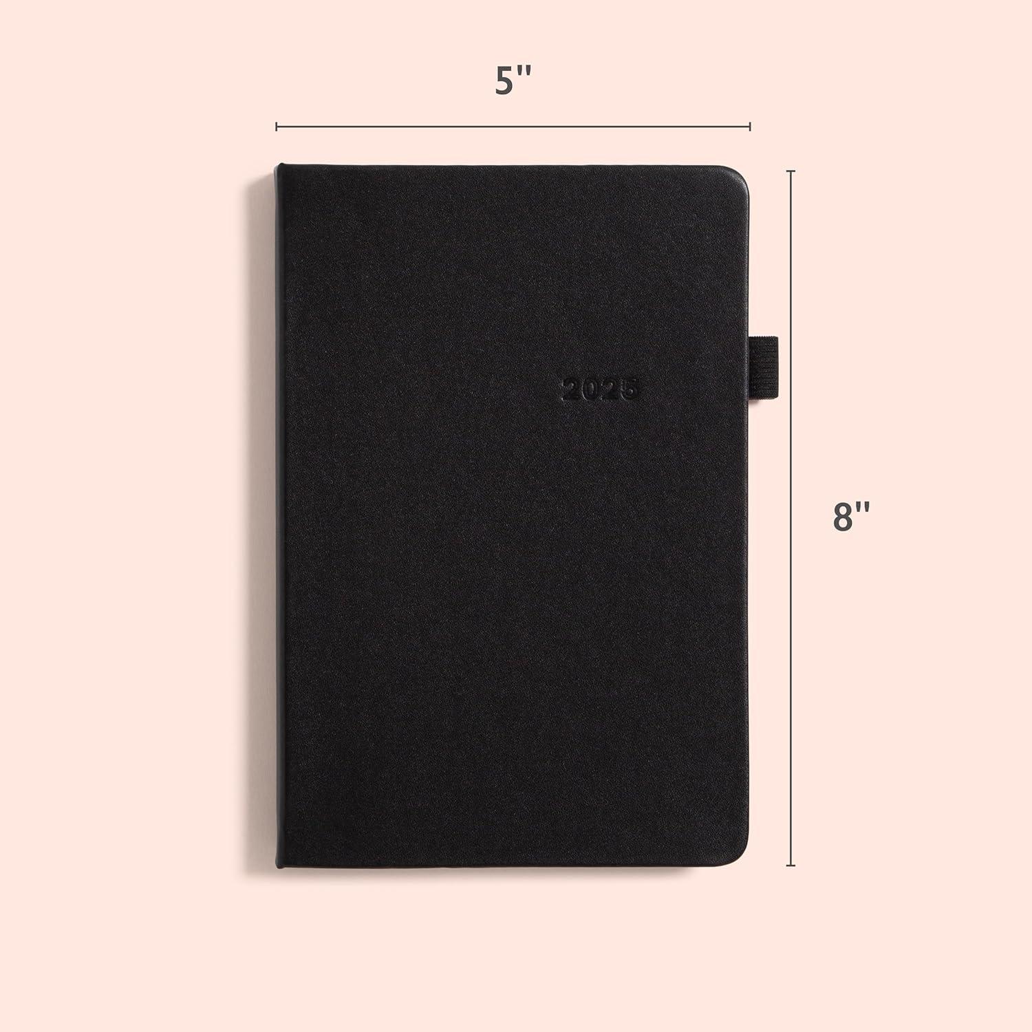 imageBlue Sky 2026 Weekly and Monthly Planner Calendar January 2026 December 2026 5quot x 8quot Faux Leather Hard Cover Bookbound Tabs Pen Loop French NavyBlack 2025