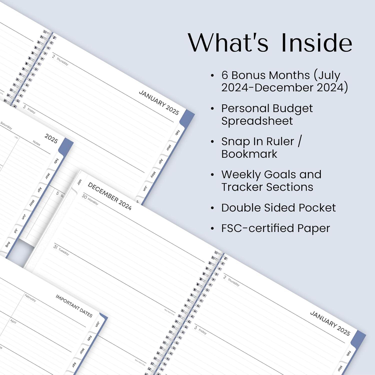 imageBlue Sky 2026 Weekly and Monthly Planner Calendar January 2026 December 2026 5quot x 8quot Flexible Frosted Cover Laminated Tabs Durable Twin Wire Binding LindleyLindley 2025