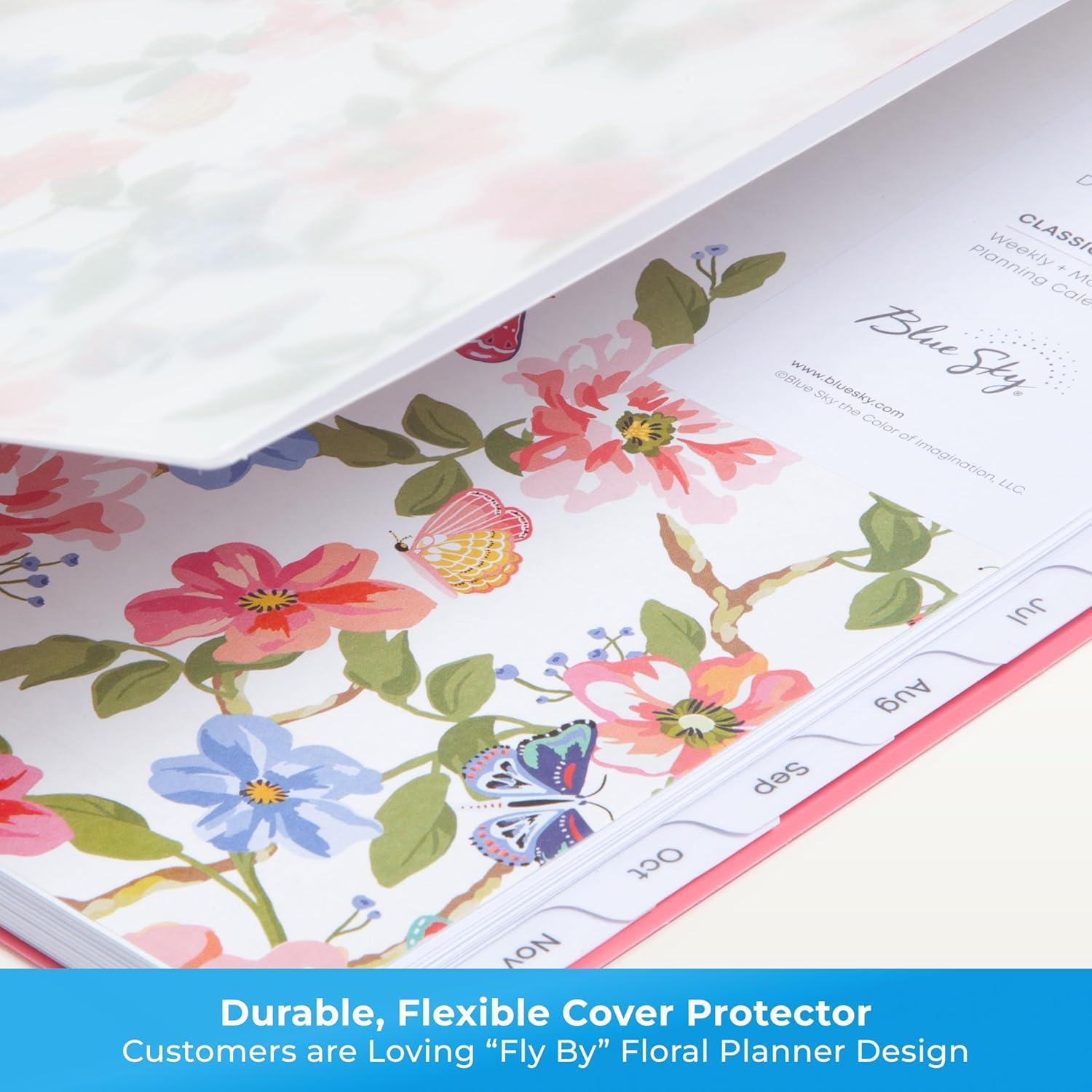 imageBlue Sky 2026 Weekly and Monthly Planner Calendar January 2026 December 2026 5quot x 8quot Flexible Frosted Cover Laminated Tabs Durable Twin Wire Binding Fly ByFly By 2026