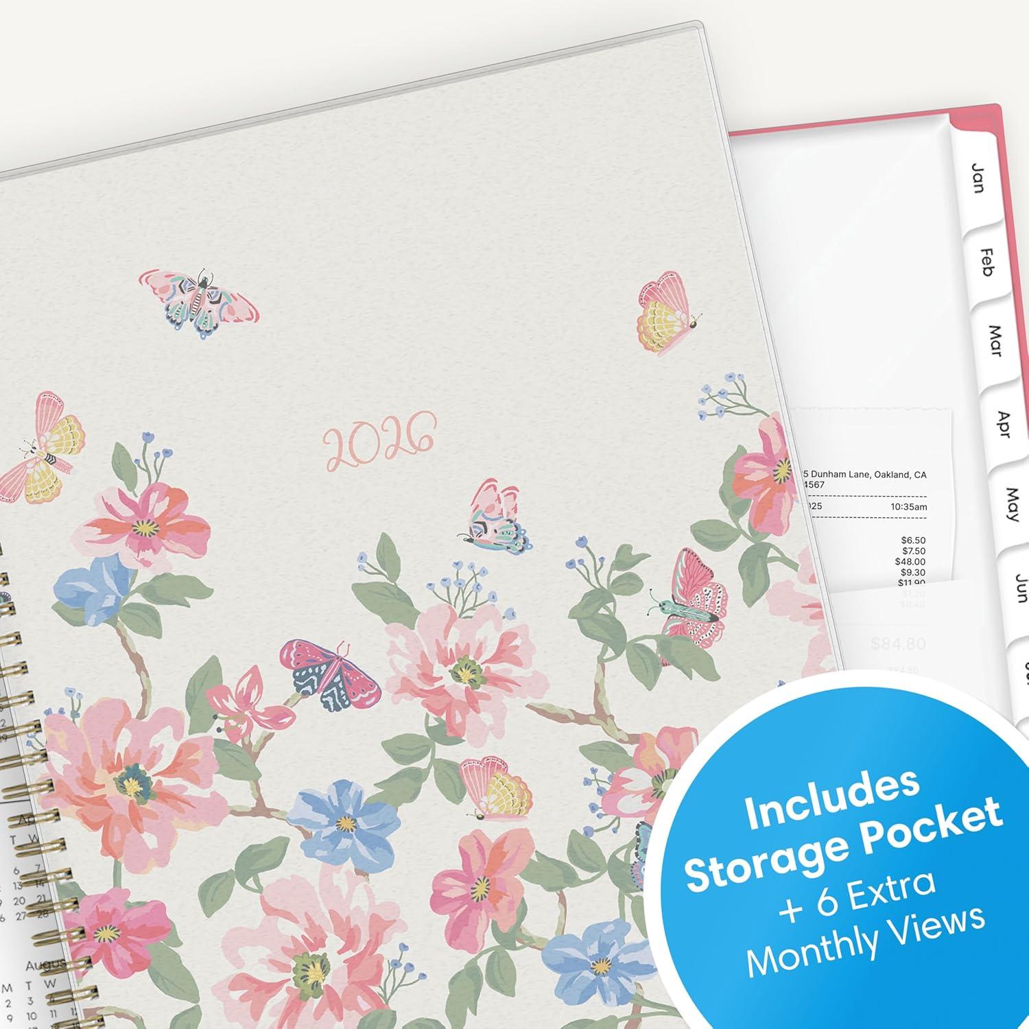 imageBlue Sky 2026 Weekly and Monthly Planner Calendar January 2026 December 2026 5quot x 8quot Flexible Frosted Cover Laminated Tabs Durable Twin Wire Binding Fly ByFly By 2026