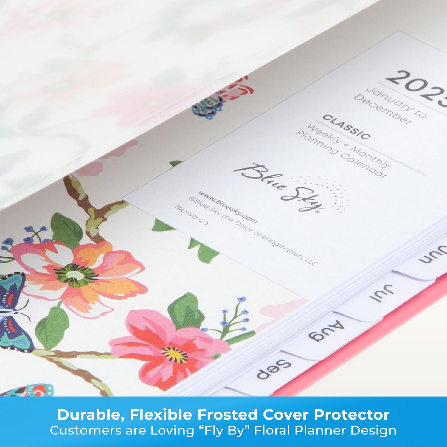 imageBlue Sky 2026 Weekly and Monthly Planner Calendar January 2026 December 2026 5quot x 8quot Flexible Frosted Cover Laminated Tabs Durable Twin Wire Binding Fly ByFly By 2026