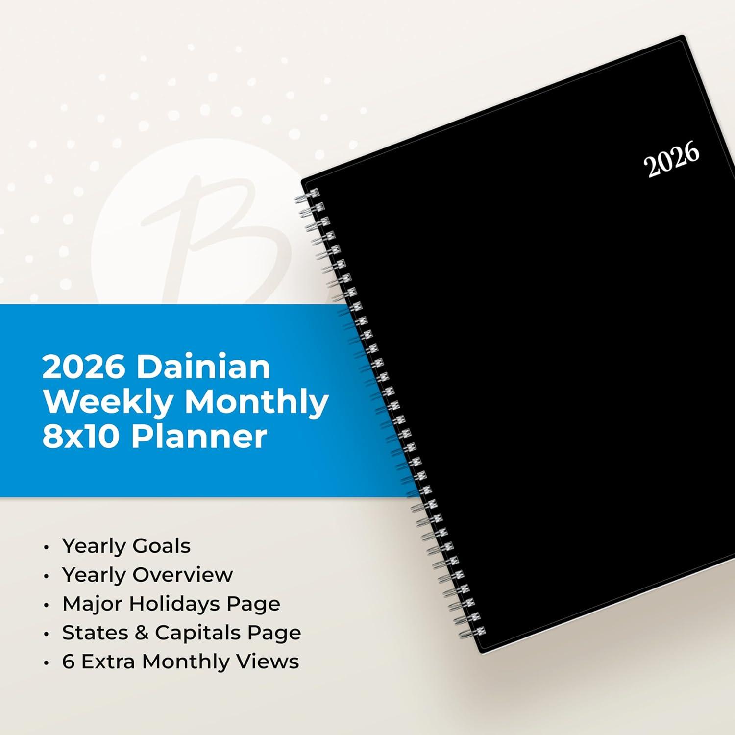 imageBlue Sky 2026 Weekly and Monthly Planner Calendar January 2026 December 2026 8 x 10875 Flexible Cover Laminated Tabs Durable Twin Wire Binding DainianDainian 2026