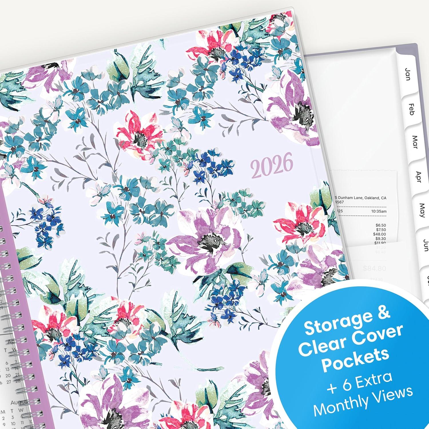 imageBlue Sky 2026 Weekly and Monthly Planner Calendar January 2026 December 2026 85quot x 11quot Clear Pocket Cover Laminated Tabs Durable Twin Wire Binding Storage Pocket LailaLaila 2026