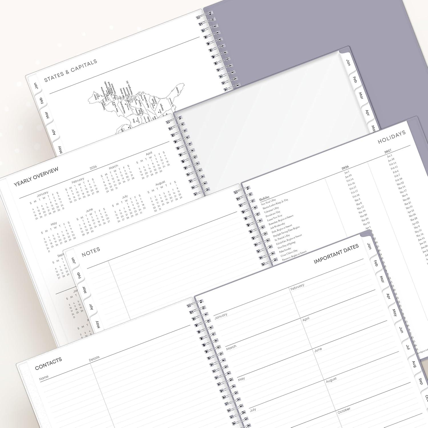 imageBlue Sky 2026 Weekly and Monthly Planner Calendar January 2026 December 2026 85quot x 11quot Clear Pocket Cover Laminated Tabs Durable Twin Wire Binding Storage Pocket LailaLaila 2026