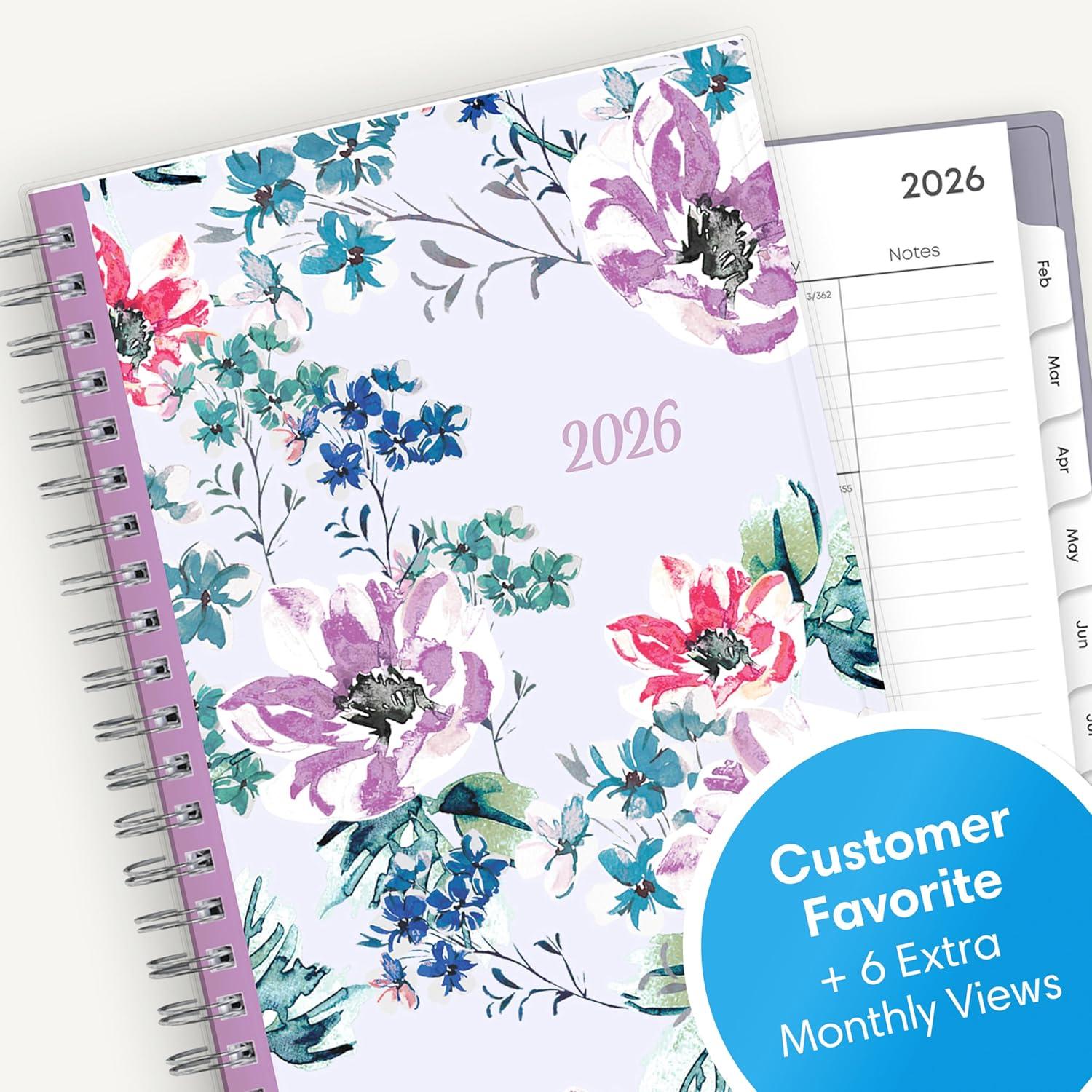 imageBlue Sky 2026 Weekly and Monthly Planner Calendar January 2026 December 2026 85quot x 11quot Clear Pocket Cover Laminated Tabs Durable Twin Wire Binding Storage Pocket LailaLaila 2026