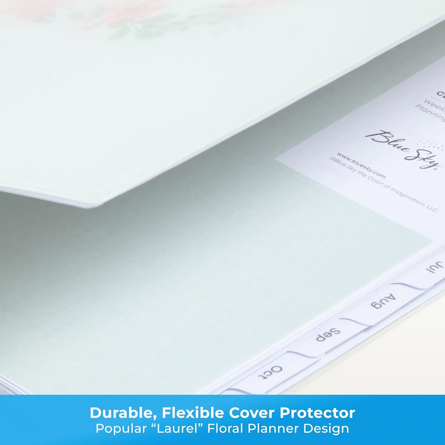 imageBlue Sky 2026 Weekly and Monthly Planner Calendar January 2026 December 2026 85quot x 11quot Flexible Cover Laminated Tabs Durable Twin Wire Binding Storage Pocket LaurelLaurel 2026