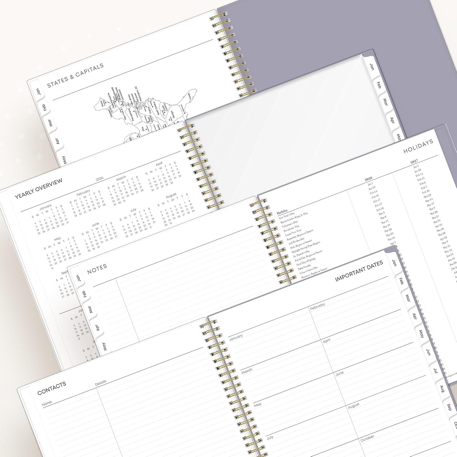 imageBlue Sky 2026 Weekly and Monthly Planner Calendar January 2026 December 2026 85quot x 11quot Flexible Cover Laminated Tabs Durable Twin Wire Binding Storage Pocket TulaTula 2026