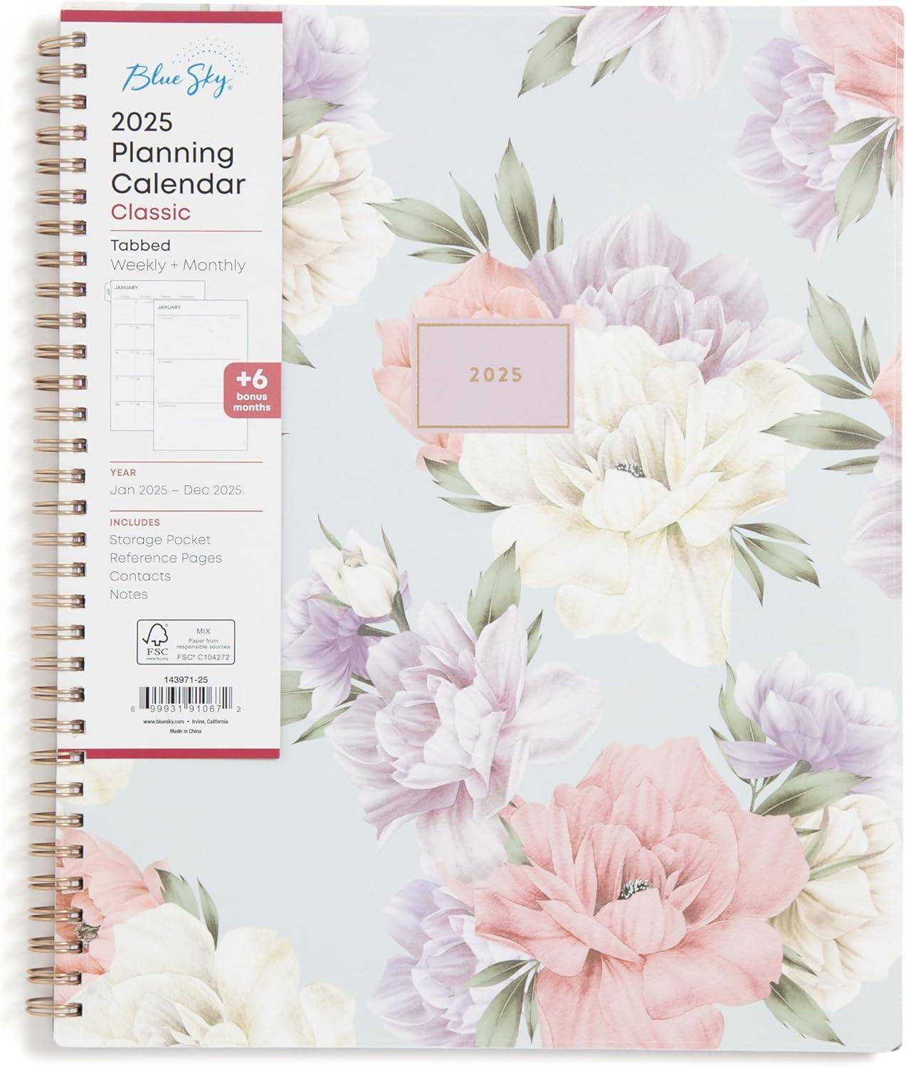 imageBlue Sky 2026 Weekly and Monthly Planner Calendar January 2026 December 2026 85quot x 11quot Flexible Cover Laminated Tabs Durable Twin Wire Binding Storage Pocket TulaTula 2025