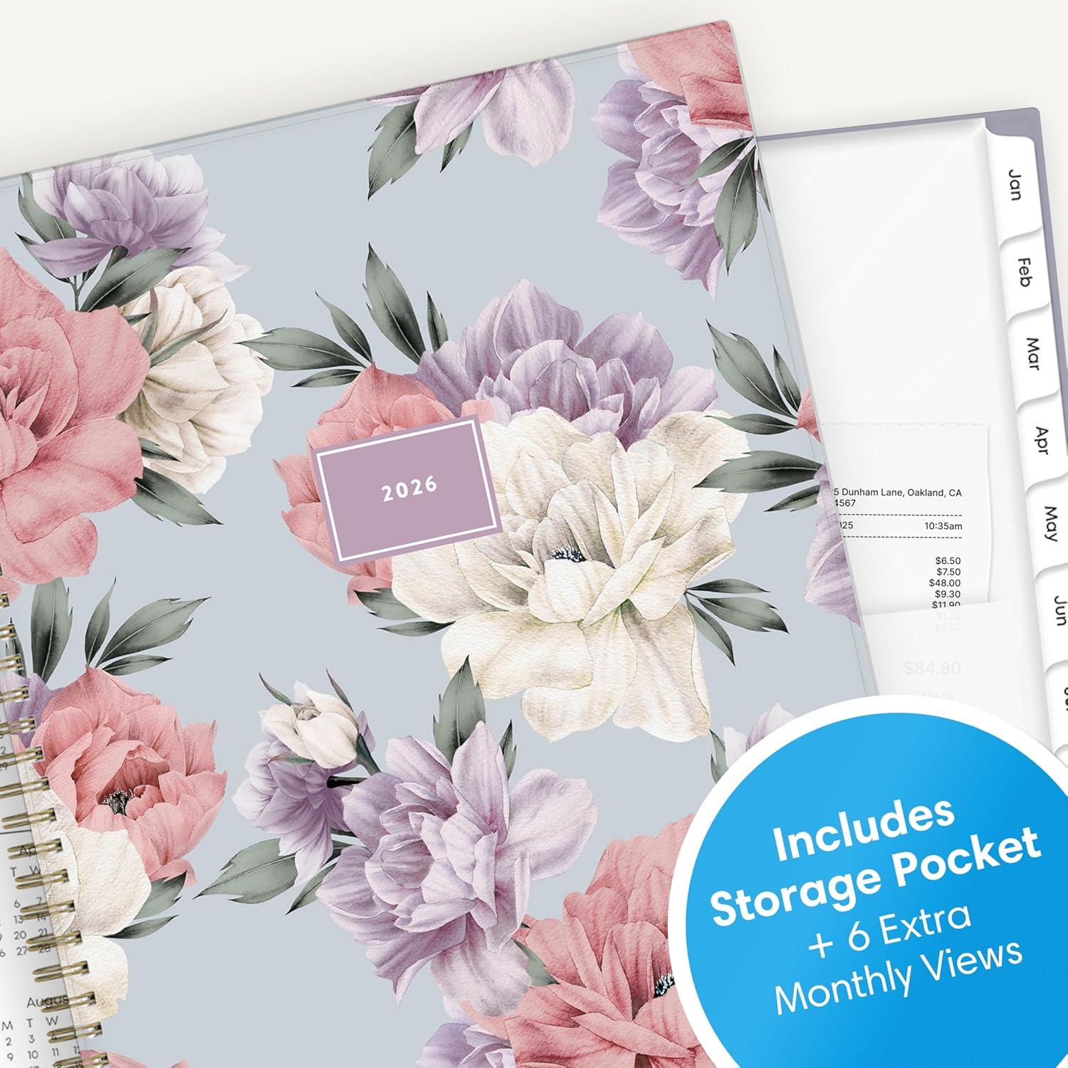 imageBlue Sky 2026 Weekly and Monthly Planner Calendar January 2026 December 2026 85quot x 11quot Flexible Cover Laminated Tabs Durable Twin Wire Binding Storage Pocket TulaTula 2026