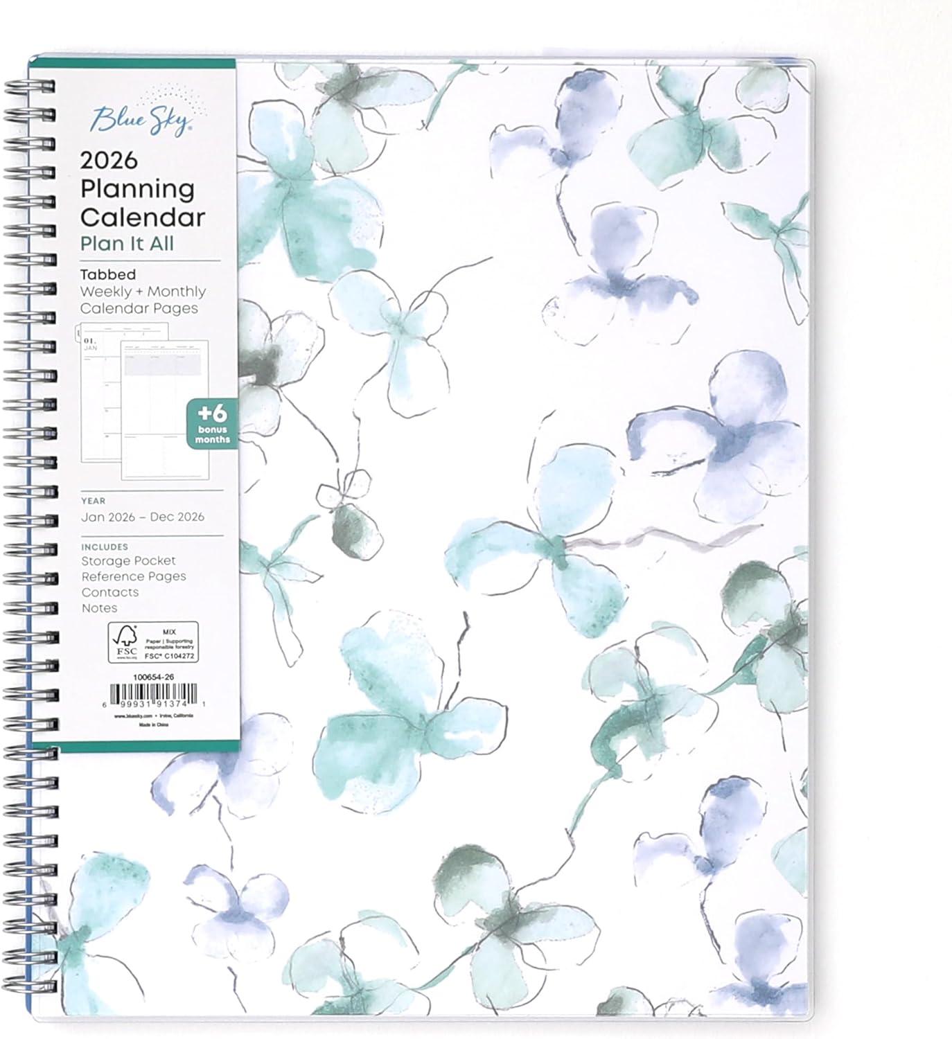 imageBlue Sky 2026 Weekly and Monthly Planner Calendar January 2026 December 2026 85quot x 11quot Flexible Cover Laminated Tabs Durable Twin Wire Binding Storage Pocket LindleyLindley 2026