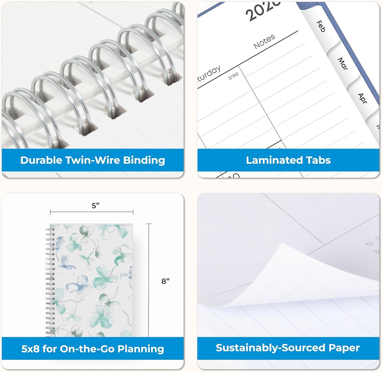 imageBlue Sky 2026 Weekly and Monthly Planner Calendar January 2026 December 2026 85quot x 11quot Flexible Cover Laminated Tabs Durable Twin Wire Binding Storage Pocket LindleyLindley 2026