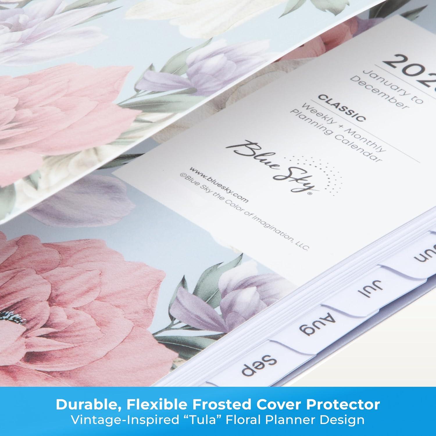 imageBlue Sky 2026 Weekly and Monthly Planner Calendar January 2026 December 2026 85quot x 11quot Flexible Cover Laminated Tabs Durable Twin Wire Binding Storage Pocket TulaTula 2026