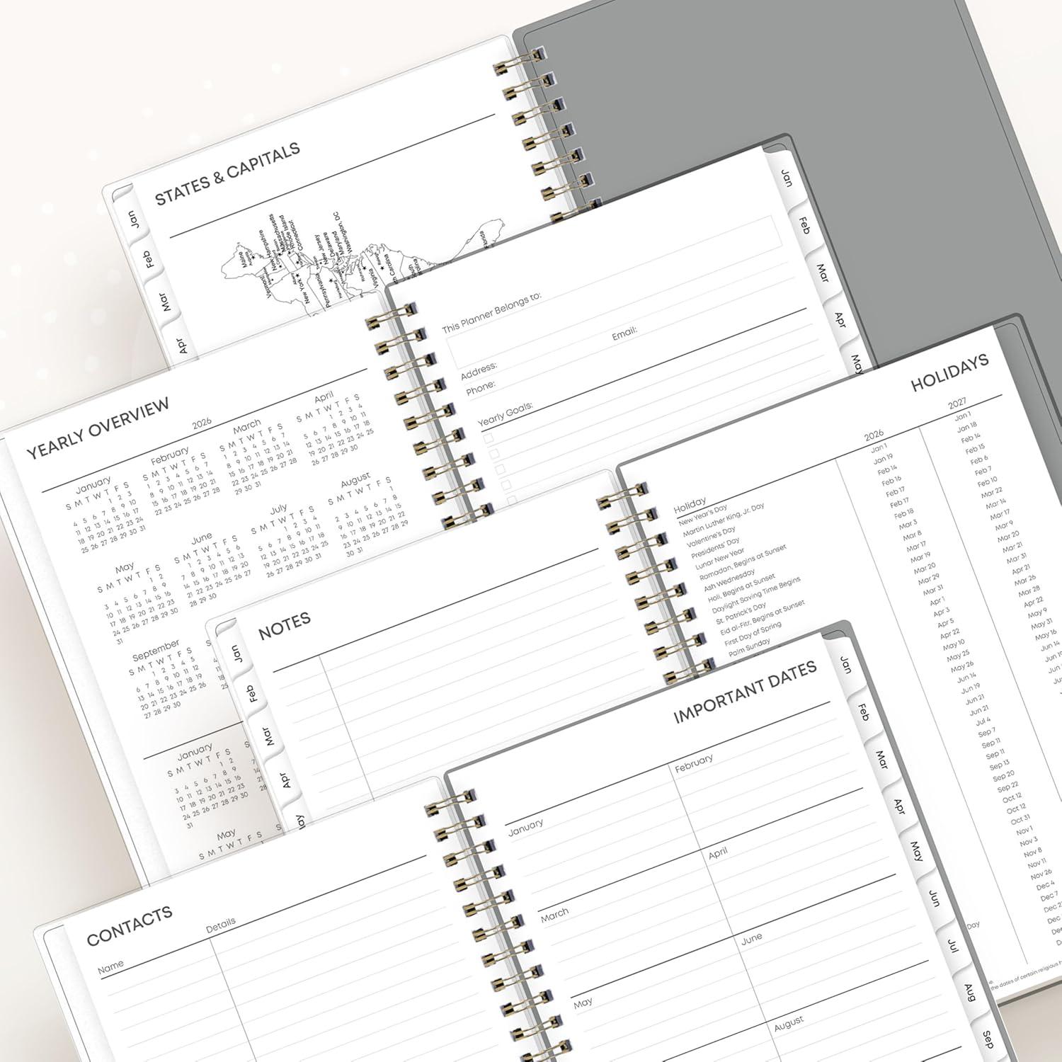 imageBlue Sky 2026 Weekly and Monthly Planner Calendar January 2026 December 2026 85quot x 11quot Flexible Cover Laminated Tabs Durable Twin Wire Binding Storage Pocket SophieSophie 2026