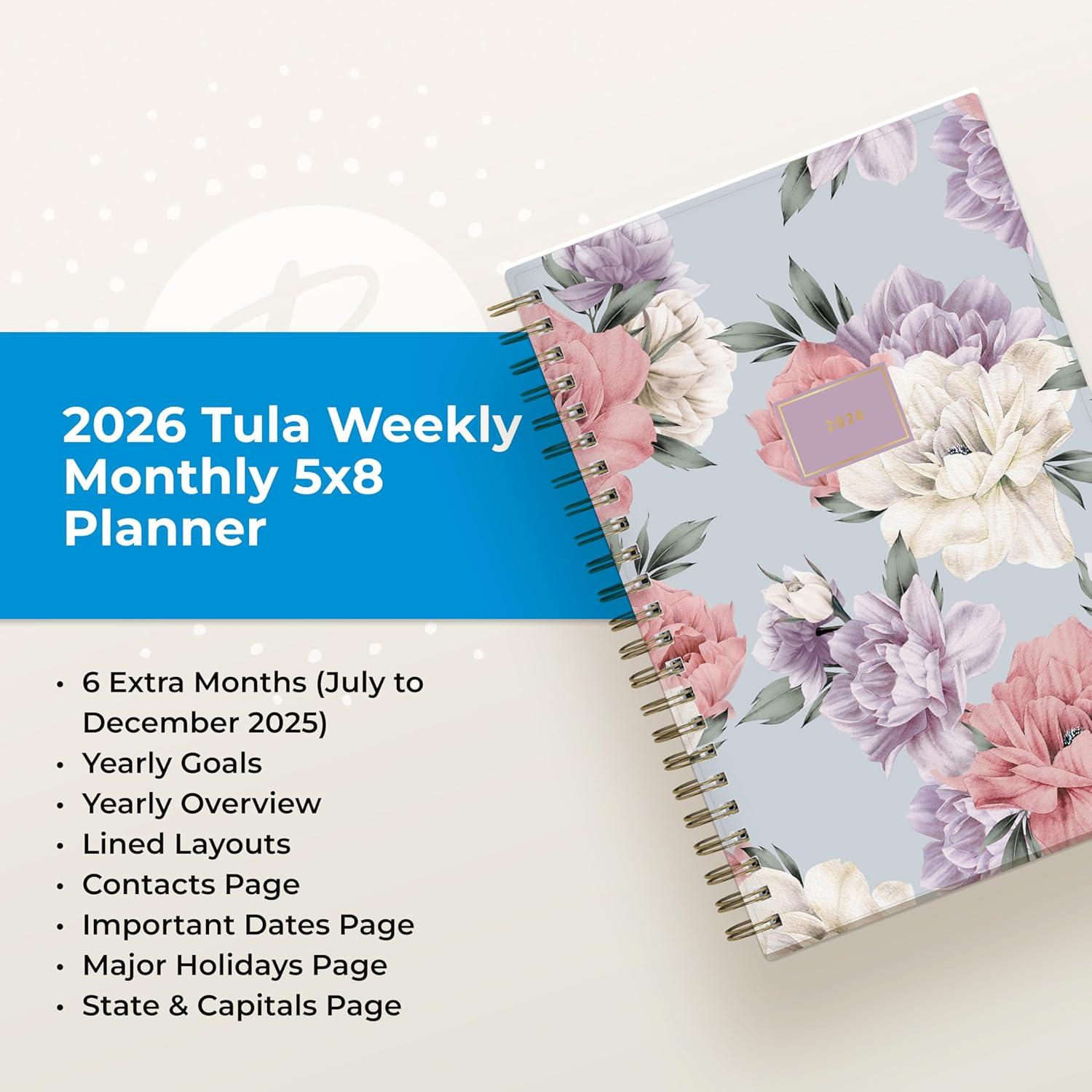 imageBlue Sky 2026 Weekly and Monthly Planner Calendar January 2026 December 2026 85quot x 11quot Flexible Cover Laminated Tabs Durable Twin Wire Binding Storage Pocket TulaTula 2026