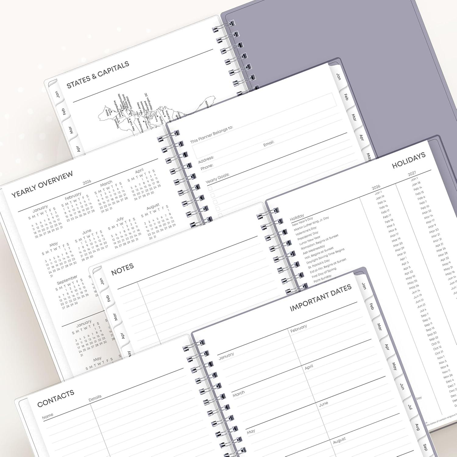 imageBlue Sky 2026 Weekly and Monthly Planner Calendar January 2026 December 2026 85quot x 11quot Flexible Cover Laminated Tabs Durable Twin Wire Binding Storage Pocket Rue Du FloreRue Du Flore 2026