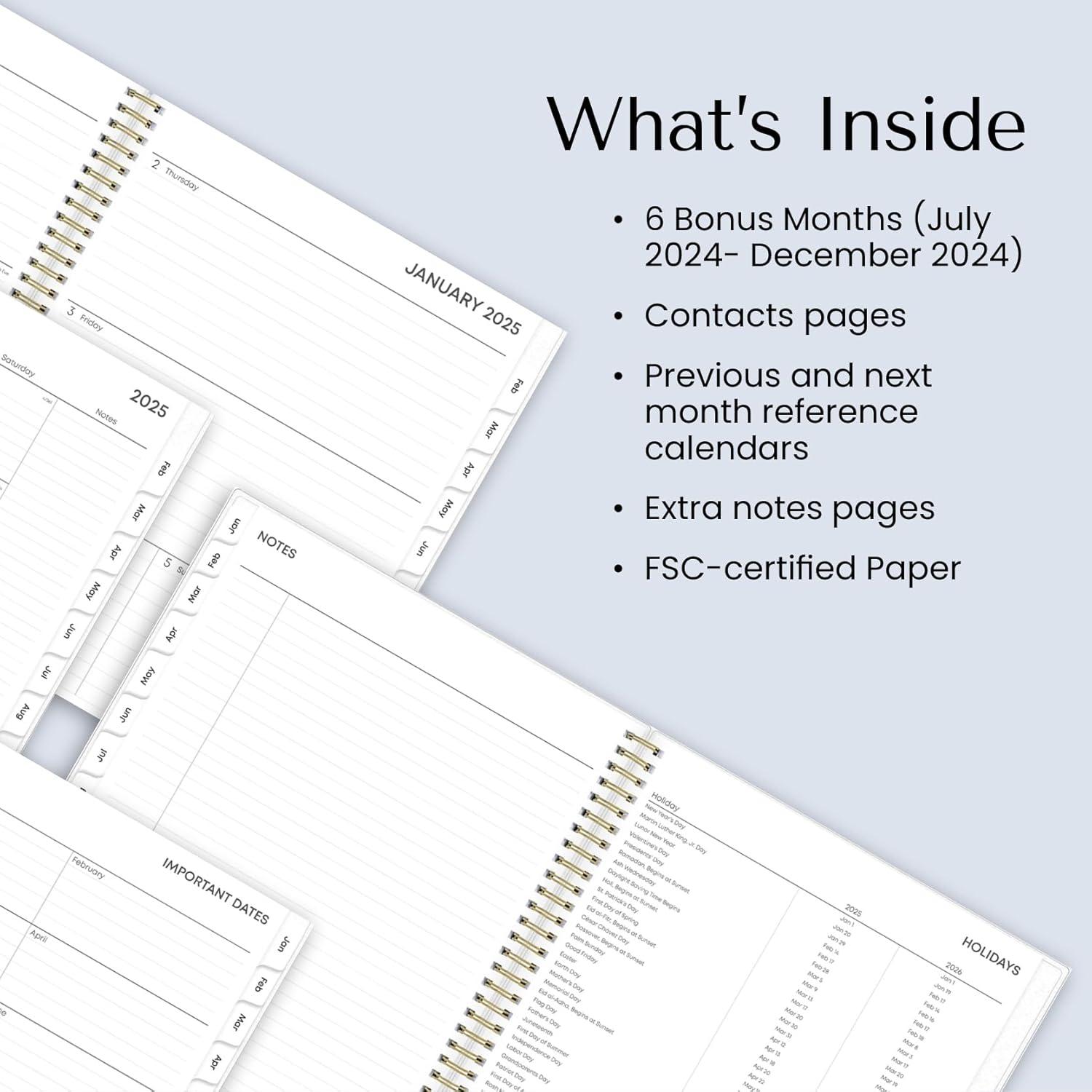 imageBlue Sky 2026 Weekly and Monthly Planner Calendar January 2026 December 2026 85quot x 11quot Flexible Cover Laminated Tabs Durable Twin Wire Binding Storage Pocket LaurelLaurel 2025