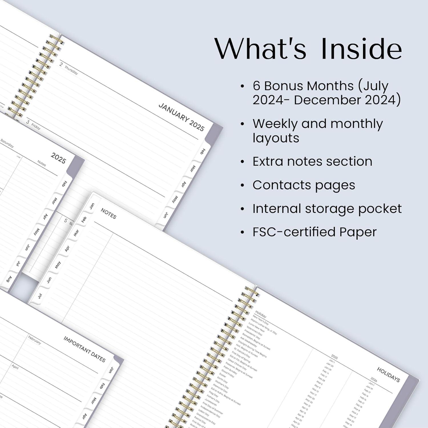 imageBlue Sky 2026 Weekly and Monthly Planner Calendar January 2026 December 2026 85quot x 11quot Flexible Cover Laminated Tabs Durable Twin Wire Binding Storage Pocket TulaTula 2025
