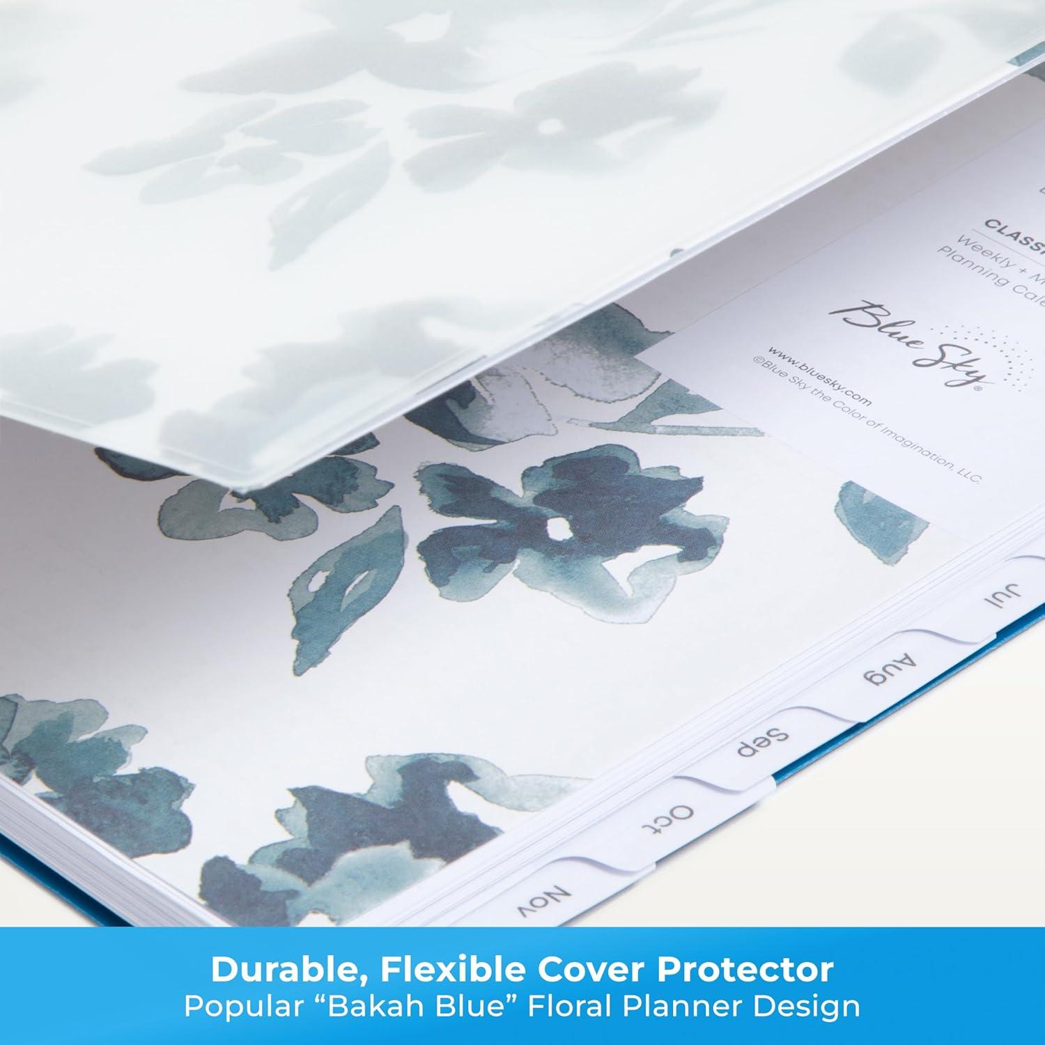 imageBlue Sky 2026 Weekly and Monthly Planner Calendar January 2026 December 2026 85quot x 11quot Flexible Cover Laminated Tabs Durable Twin Wire Binding Storage Pocket Bakah BlueBakah Blue 2026