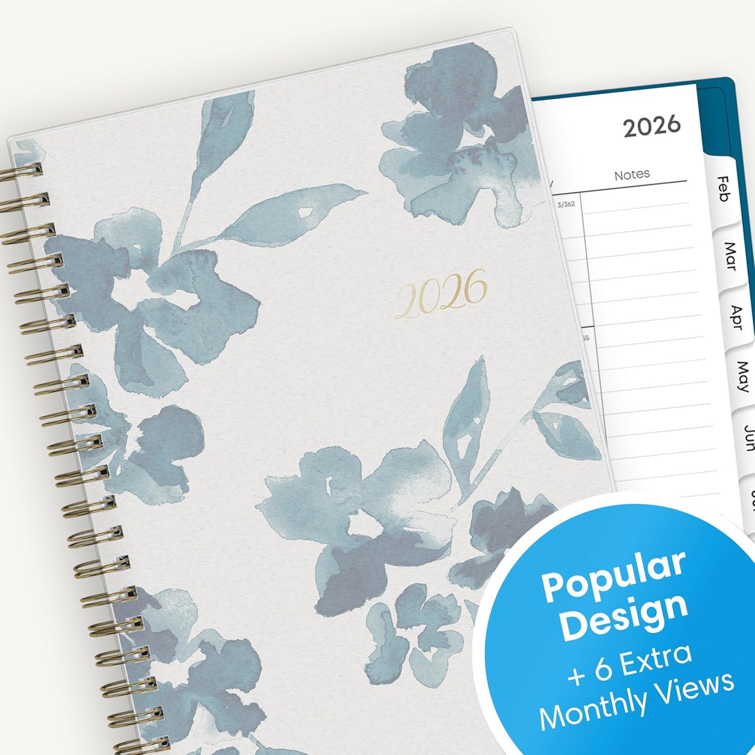 imageBlue Sky 2026 Weekly and Monthly Planner Calendar January 2026 December 2026 85quot x 11quot Flexible Cover Laminated Tabs Durable Twin Wire Binding Storage Pocket Bakah BlueBakah Blue 2026