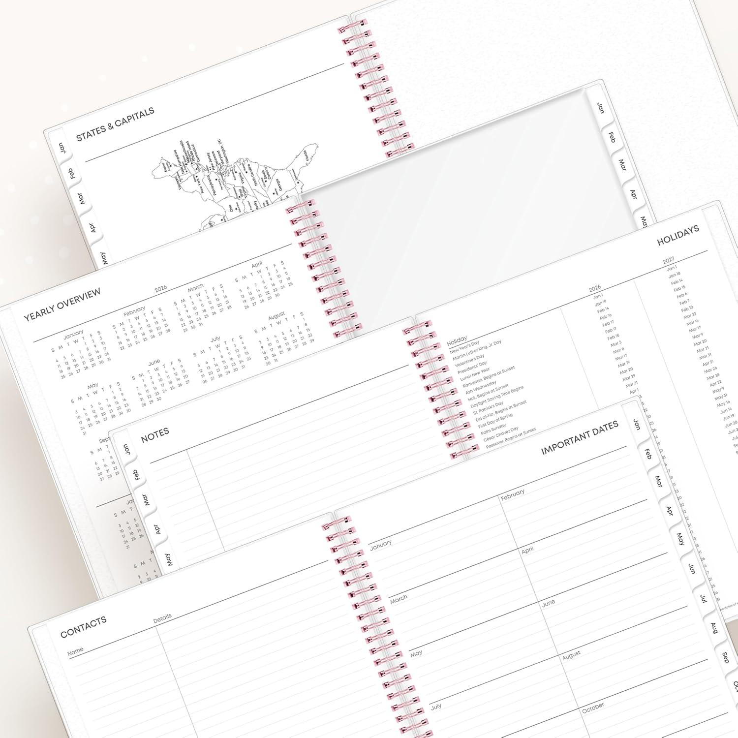 imageBlue Sky 2026 Weekly and Monthly Planner Calendar January 2026 December 2026 85quot x 11quot Flexible Cover Laminated Tabs Durable Twin Wire Binding Storage Pocket JoselynJoselyn 2026