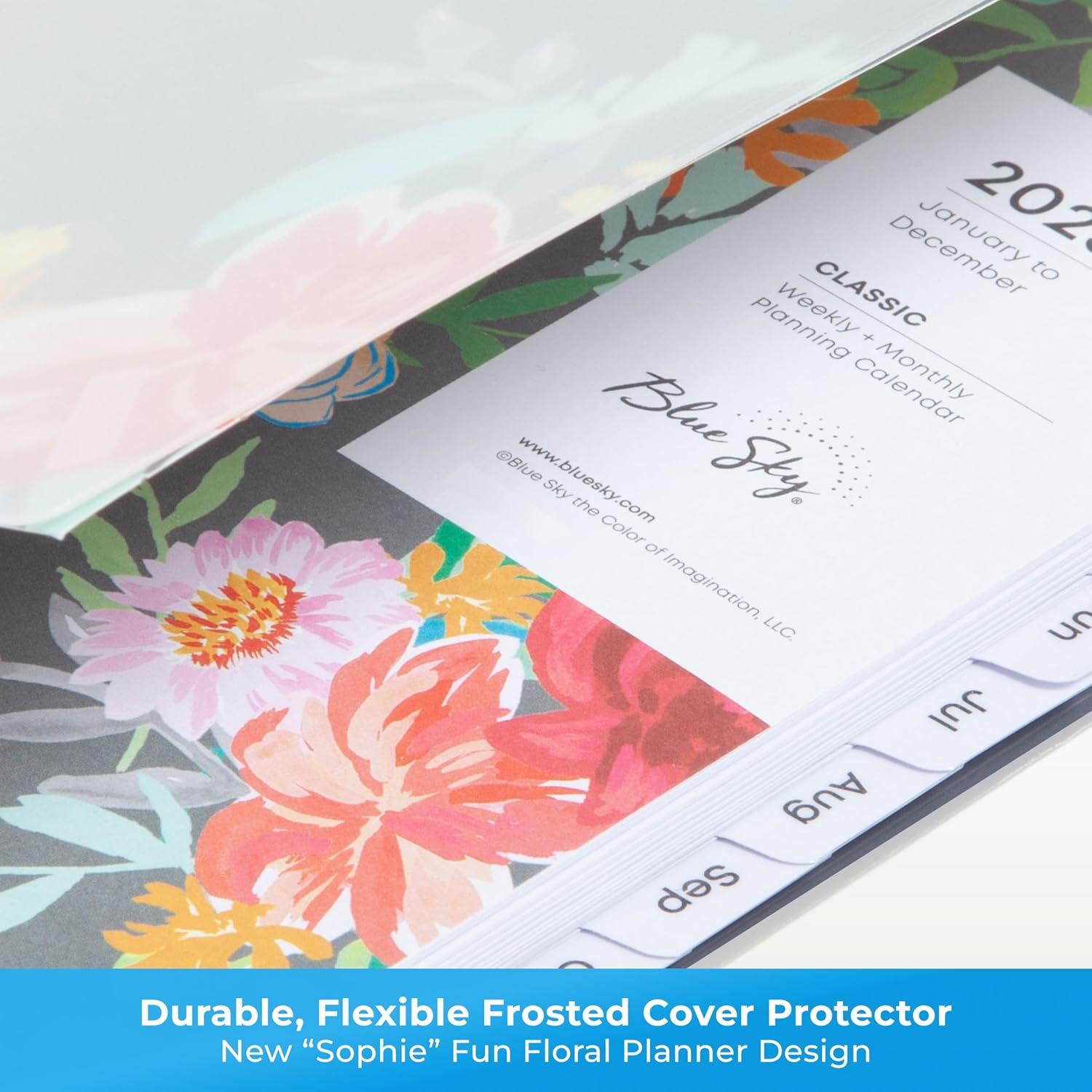imageBlue Sky 2026 Weekly and Monthly Planner Calendar January 2026 December 2026 85quot x 11quot Flexible Cover Laminated Tabs Durable Twin Wire Binding Storage Pocket SophieSophie 2026
