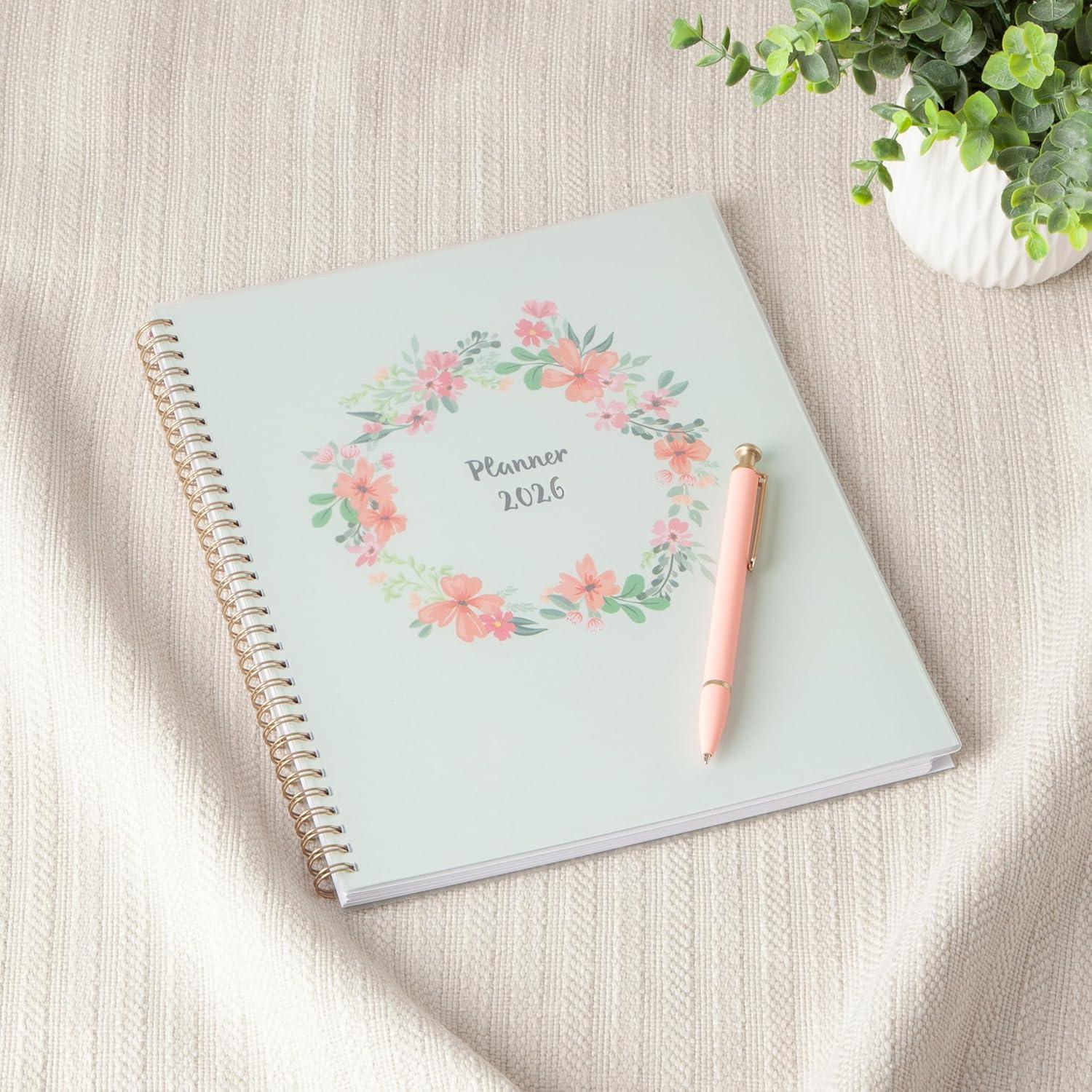 imageBlue Sky 2026 Weekly and Monthly Planner Calendar January 2026 December 2026 85quot x 11quot Flexible Cover Laminated Tabs Durable Twin Wire Binding Storage Pocket LaurelLaurel 2026