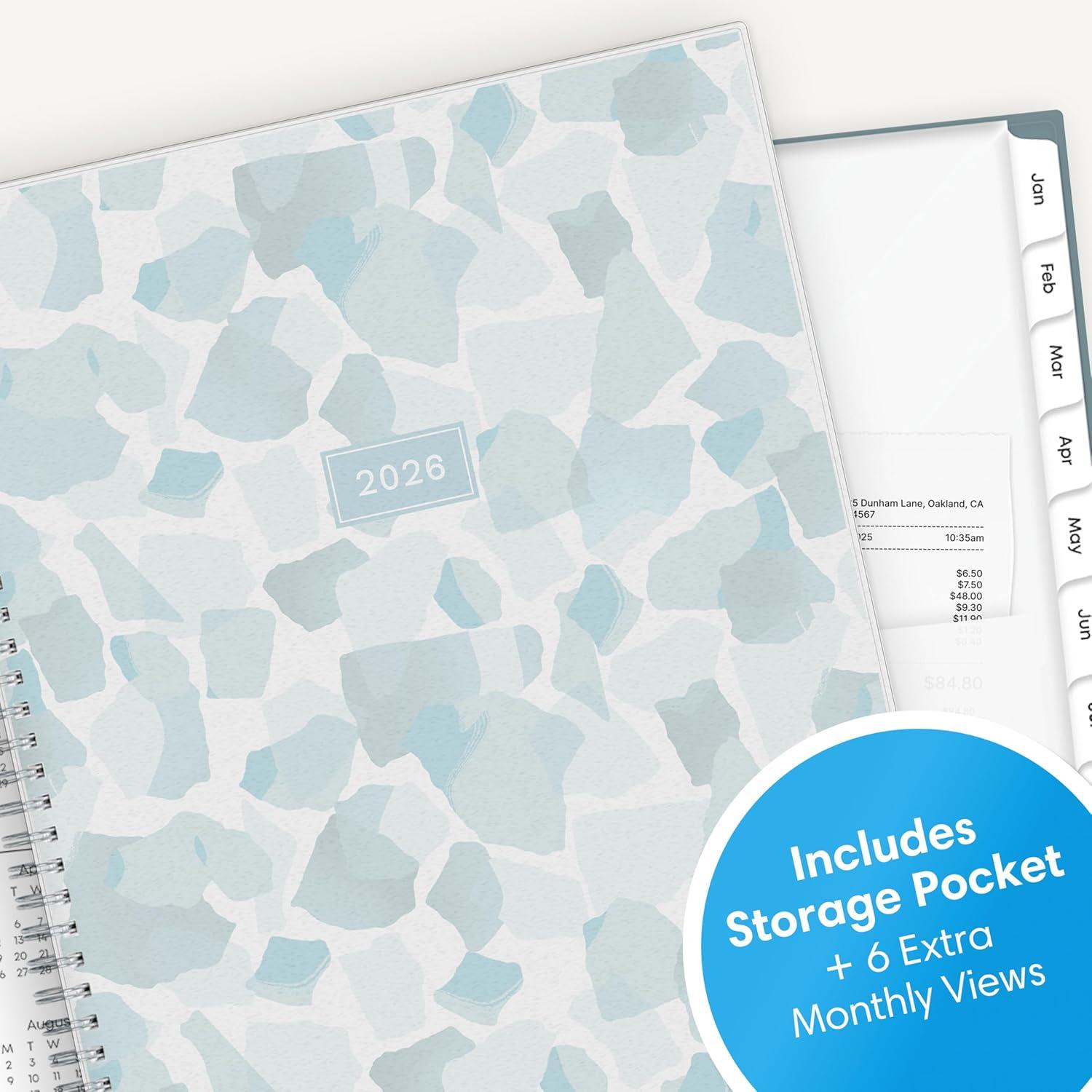 imageBlue Sky 2026 Weekly and Monthly Planner Calendar January 2026 December 2026 85quot x 11quot Flexible Frosted Cover Laminated Tabs Durable Twin Wire Binding Storage Pocket AmitzaAmitza 2026